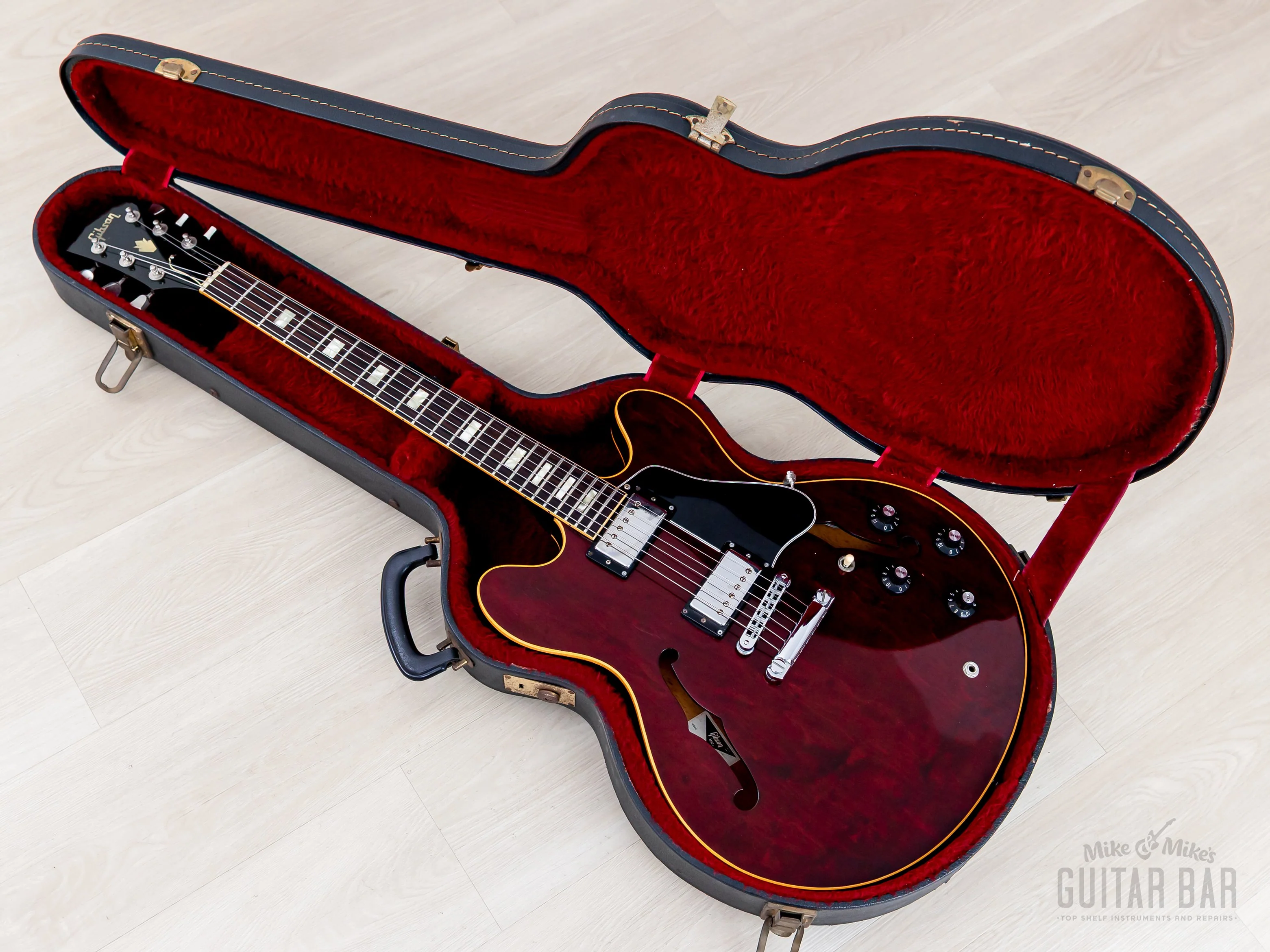 1978 Gibson ES-335 Vintage Semi-Hollow Guitar Wine Red, T-Tops & 1 11/16" Nut w/ Case - Image 20