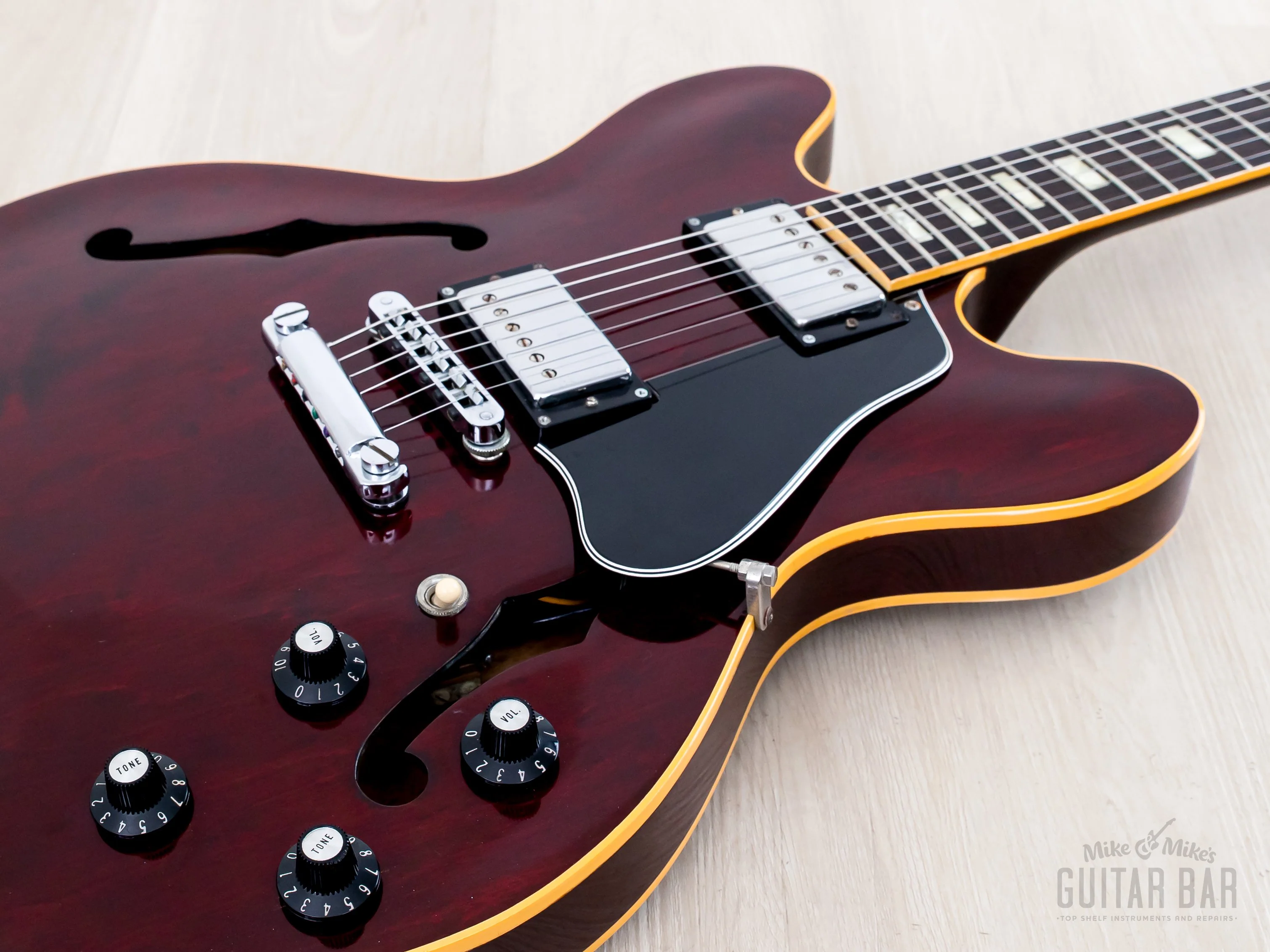 1978 Gibson ES-335 Vintage Semi-Hollow Guitar Wine Red, T-Tops & 1 11/16" Nut w/ Case - Image 7
