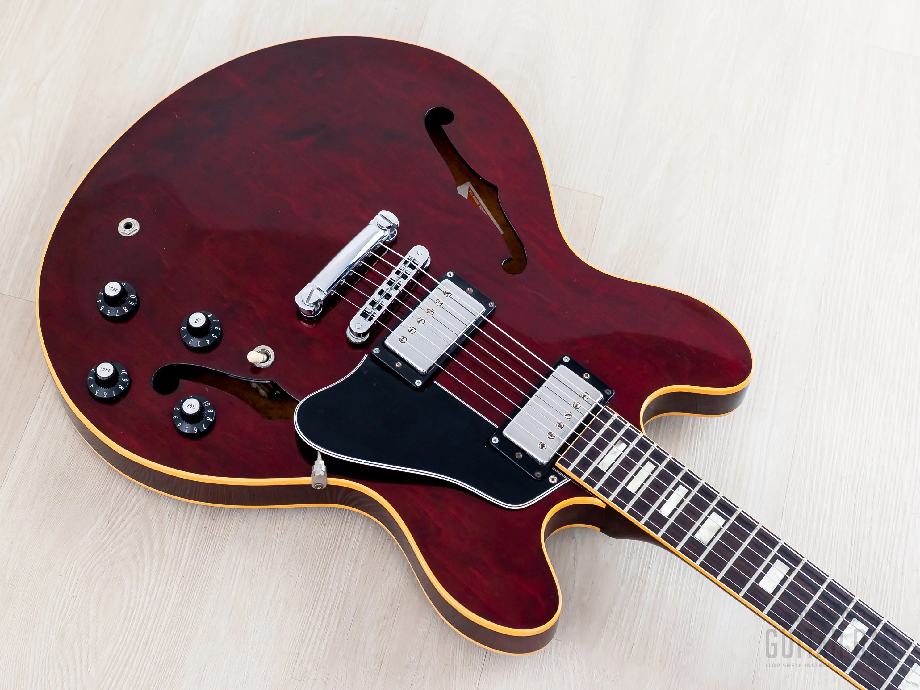 1978 Gibson ES-335 Vintage Semi-Hollow Guitar Wine Red, T-Tops & 1 11/16" Nut w/ Case - Image 9