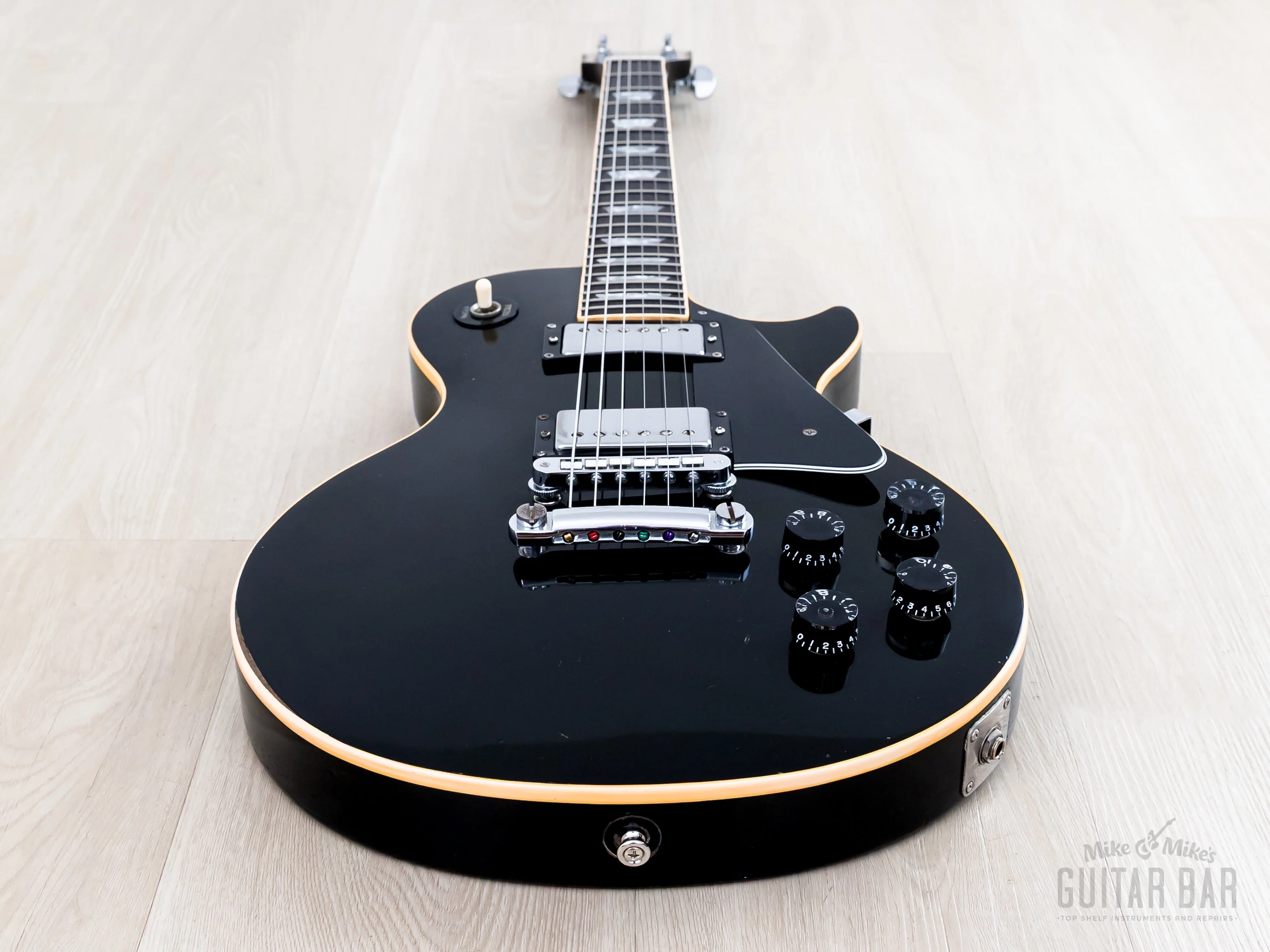 1978 Gibson Les Paul Standard Vintage Guitar Ebony w/ T Tops, Case - Image 10