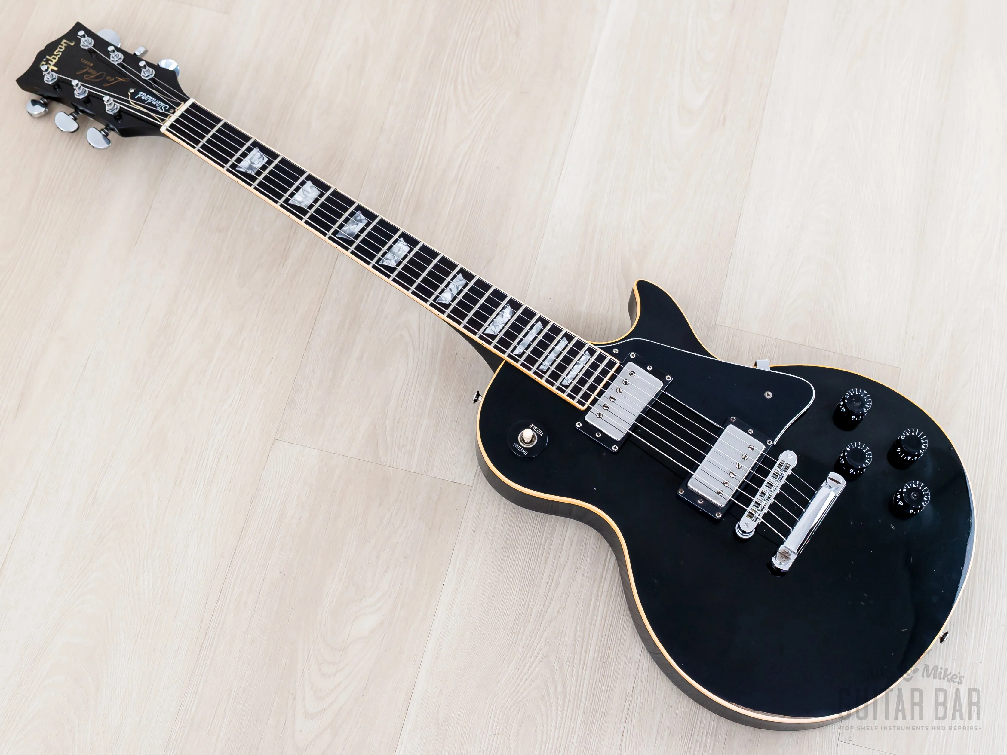 1978 Gibson Les Paul Standard Vintage Guitar Ebony w/ T Tops, Case - Image 11