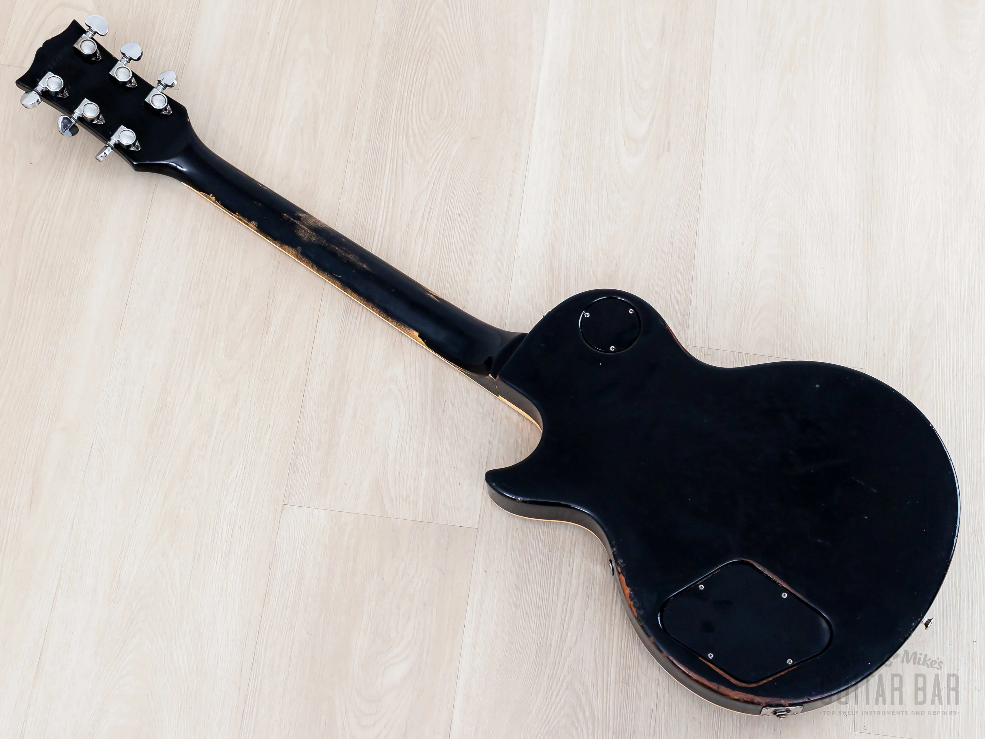 1978 Gibson Les Paul Standard Vintage Guitar Ebony w/ T Tops, Case - Image 12