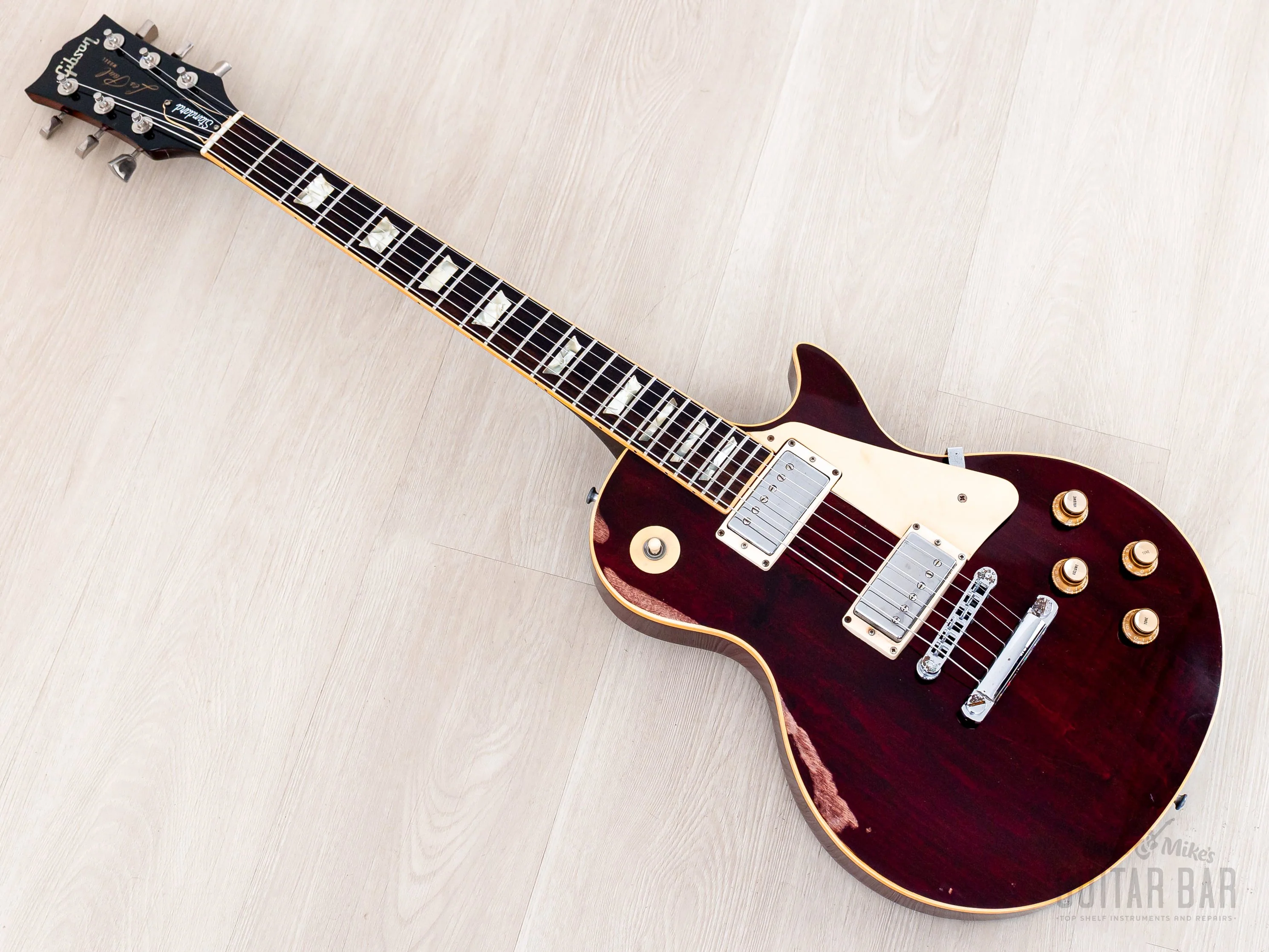 1978 Gibson Les Paul Standard Vintage Guitar Wine Red w/ T Tops - Image 11