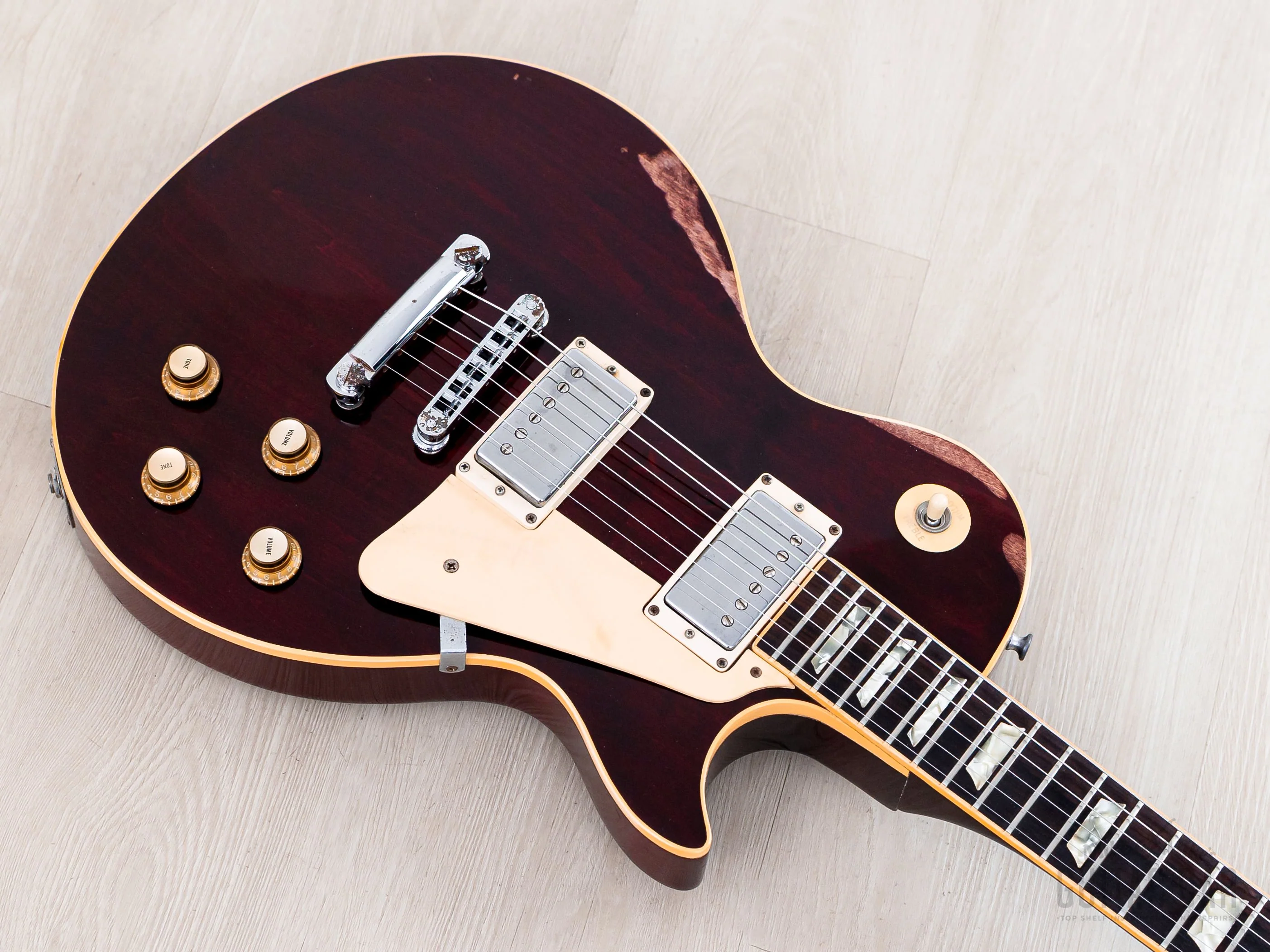 1978 Gibson Les Paul Standard Vintage Guitar Wine Red w/ T Tops - Image 8
