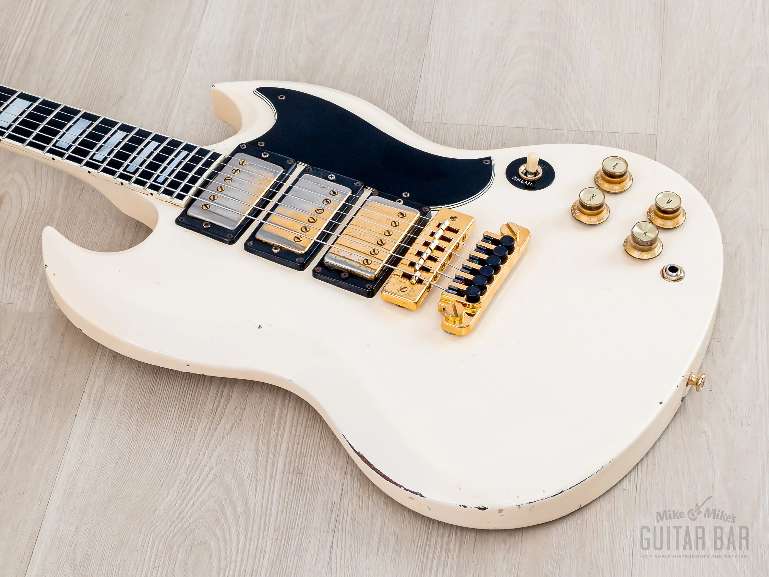 1978 Gibson SG Custom 3-Pickup Vintage Guitar Alpine White w/ T Tops, Case - Image 10