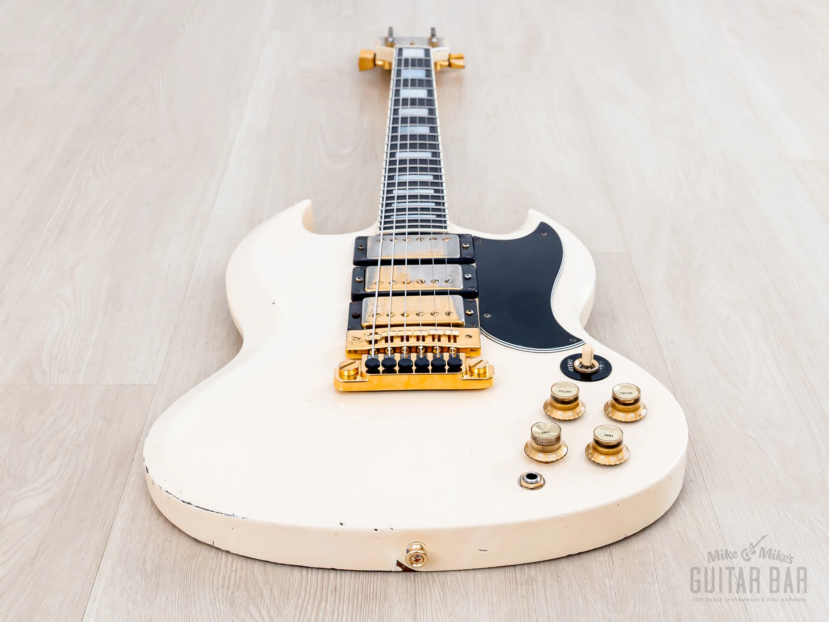 1978 Gibson SG Custom 3-Pickup Vintage Guitar Alpine White w/ T Tops, Case - Image 11