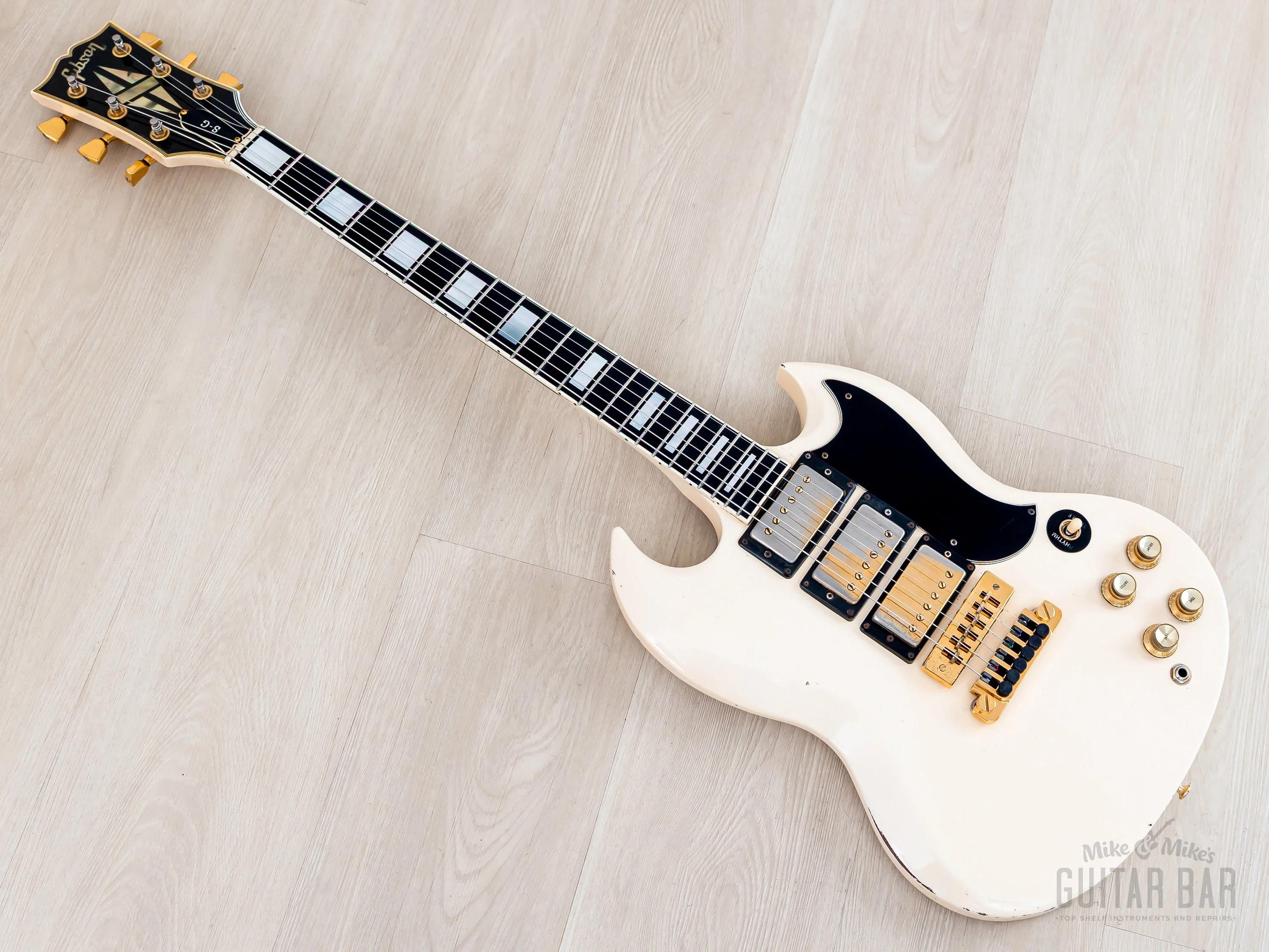 1978 Gibson SG Custom 3-Pickup Vintage Guitar Alpine White w/ T Tops, Case - Image 12