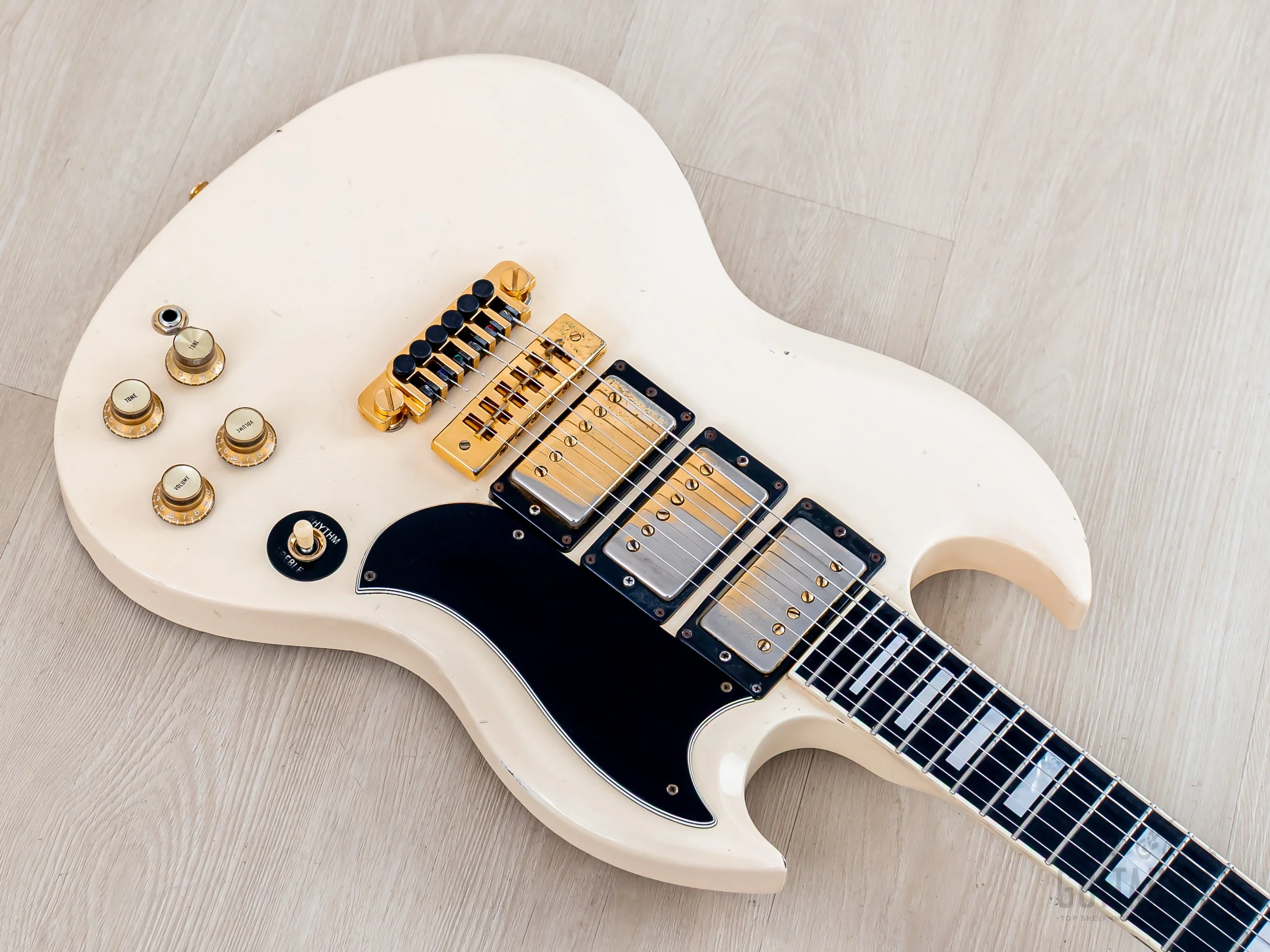 1978 Gibson SG Custom 3-Pickup Vintage Guitar Alpine White w/ T Tops, Case - Image 9