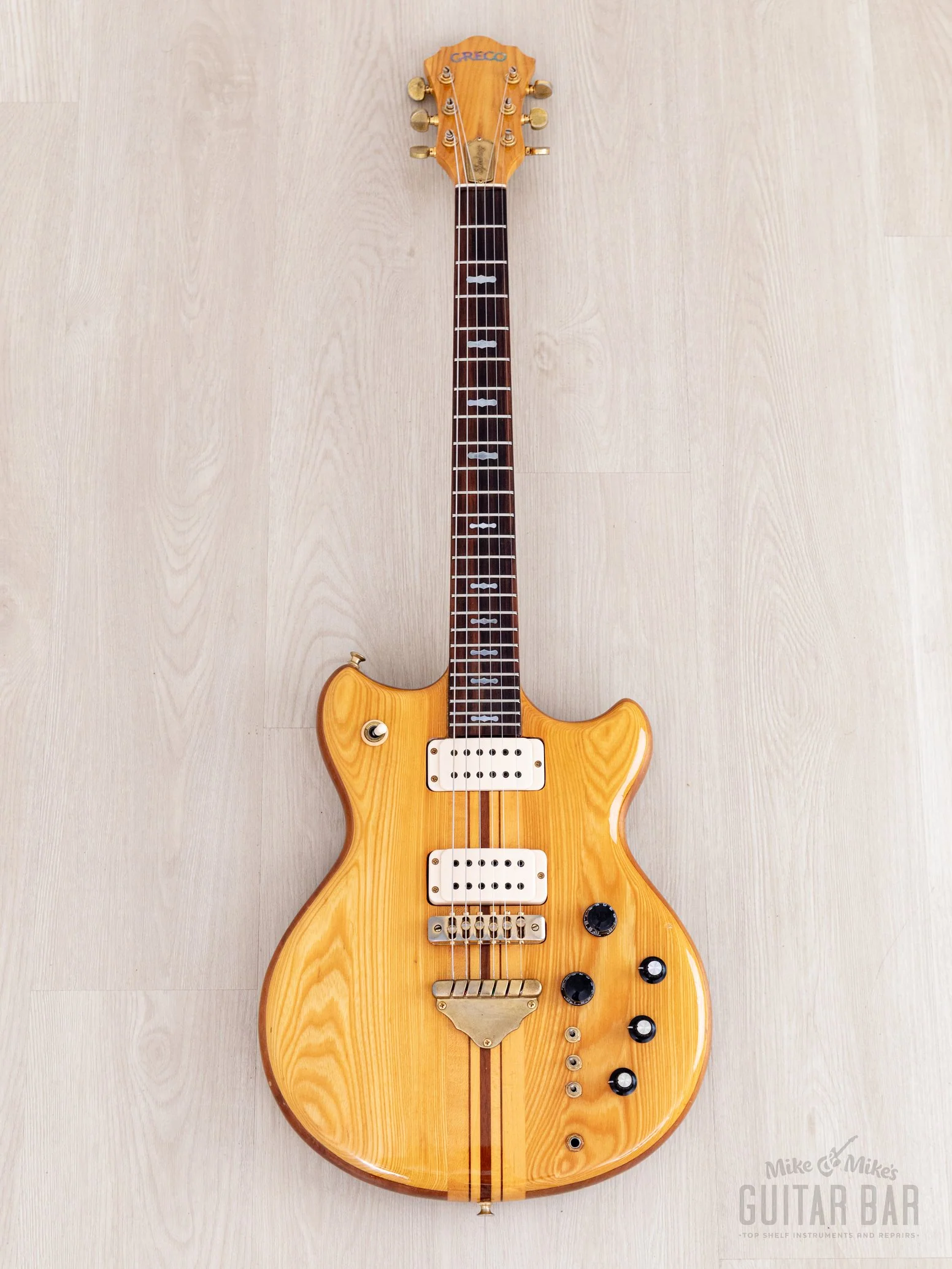 1978 Greco GO1200 Speed Way Vintage Neck Through Guitar Natural, Near-Mint, Japan Fujigen - Image 2