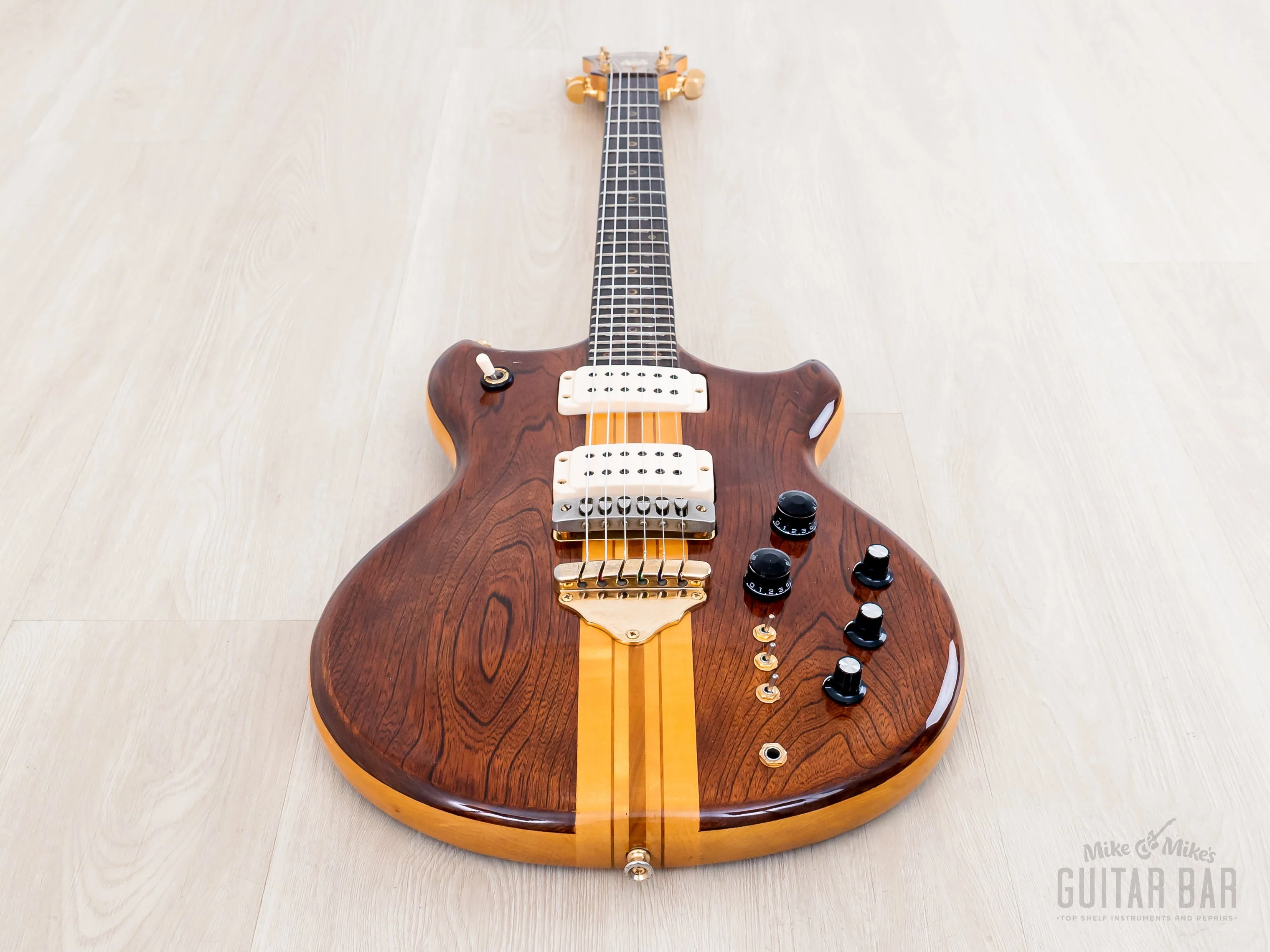 1978 Greco GO1400 Speed Way Vintage Neck Through Guitar Dark Stain, Near-Mint w/ Case, Japan Fujigen - Image 10