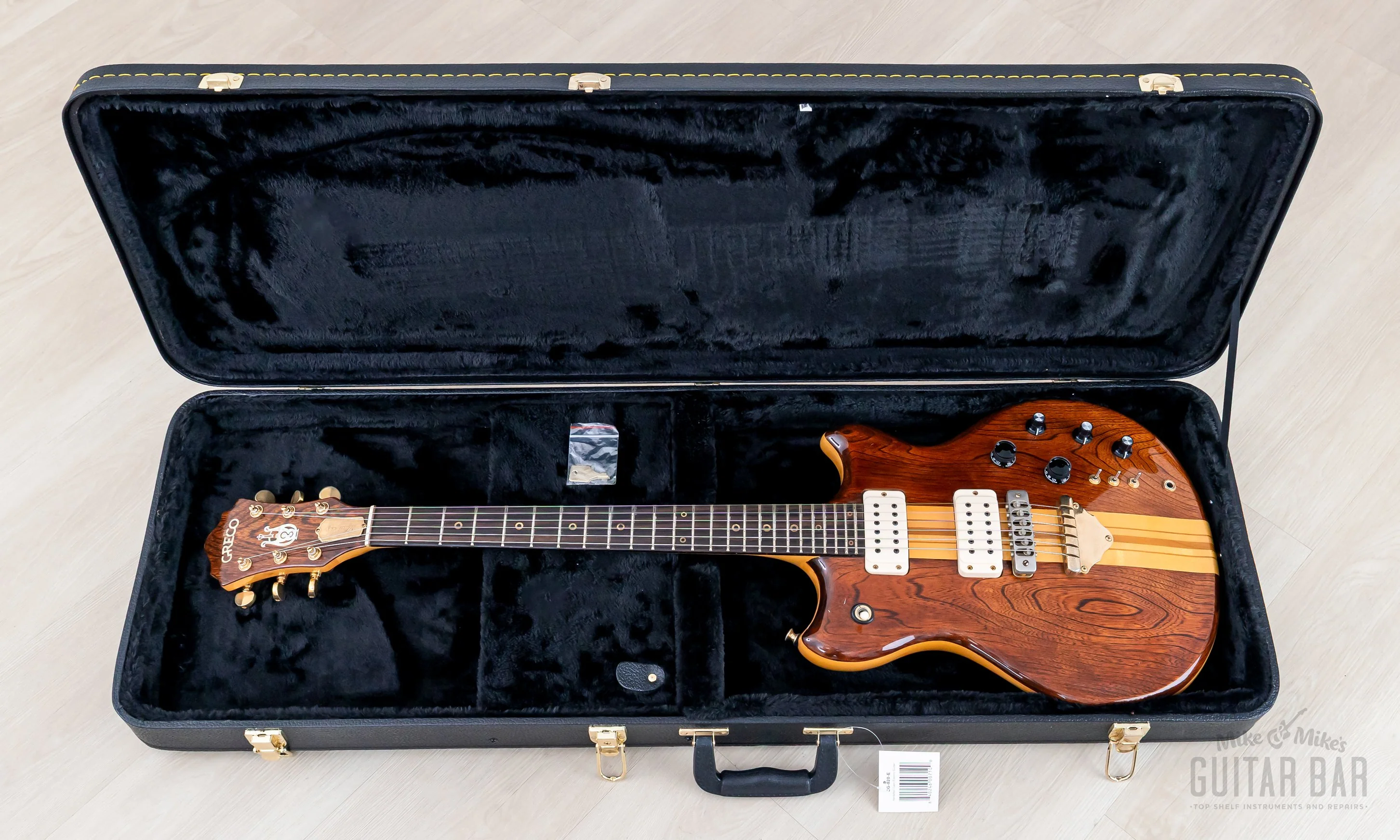 1978 Greco GO1400 Speed Way Vintage Neck Through Guitar Dark Stain, Near-Mint w/ Case, Japan Fujigen - Image 17