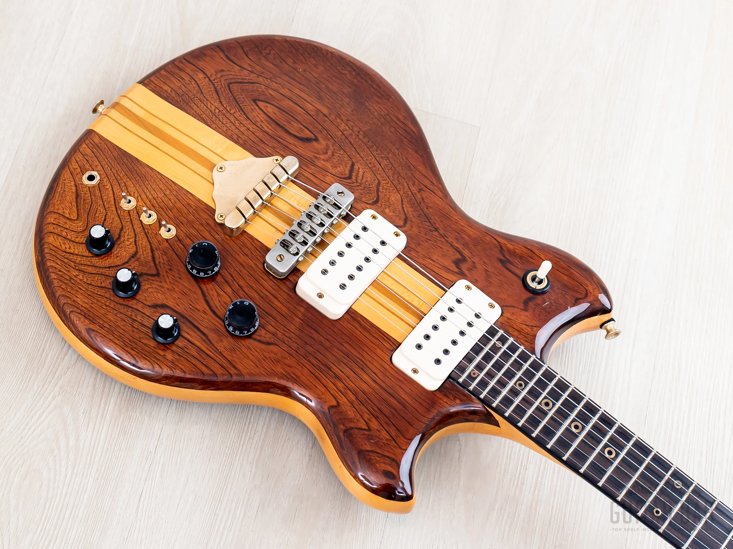 1978 Greco GO1400 Speed Way Vintage Neck Through Guitar Dark Stain, Near-Mint w/ Case, Japan Fujigen - Image 8