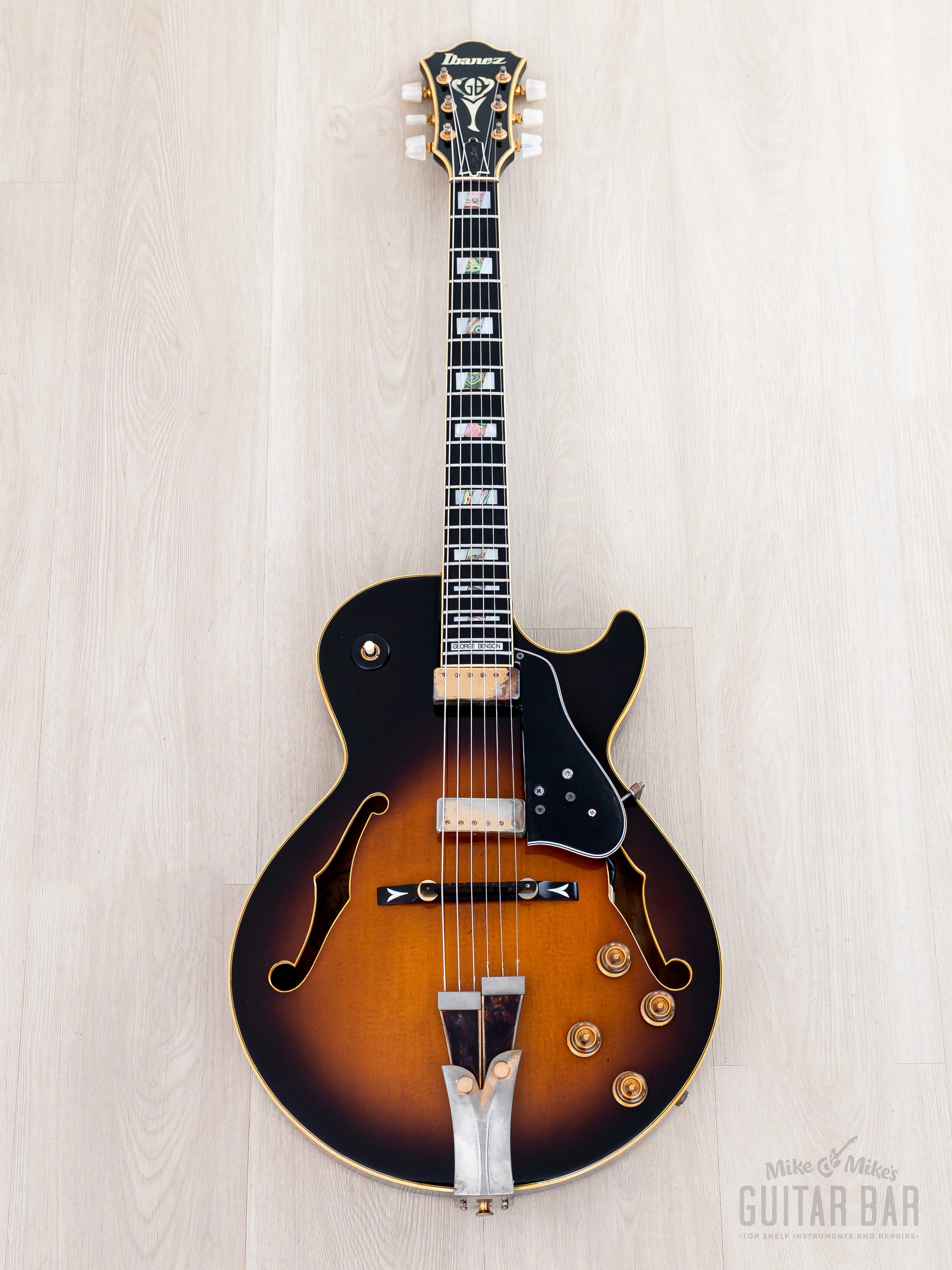 1978 Ibanez George Benson Signature GB10 Archtop Electric Guitar Sunburst, Japan Fujigen - Image 2
