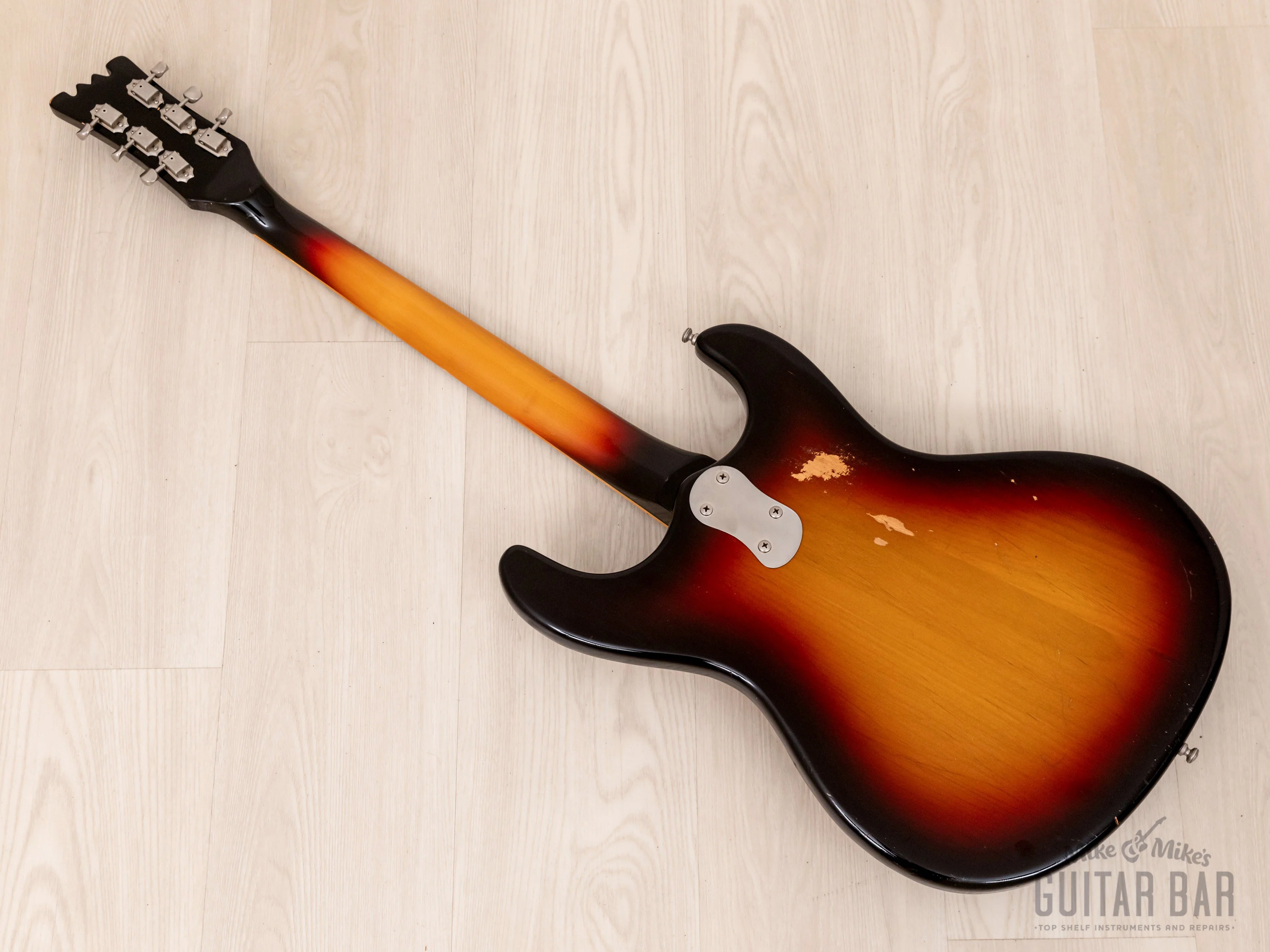 1978 Mosrite Ventures Model Vintage Guitar Sunburst w/ Moseley Vibrato, Case - Image 12