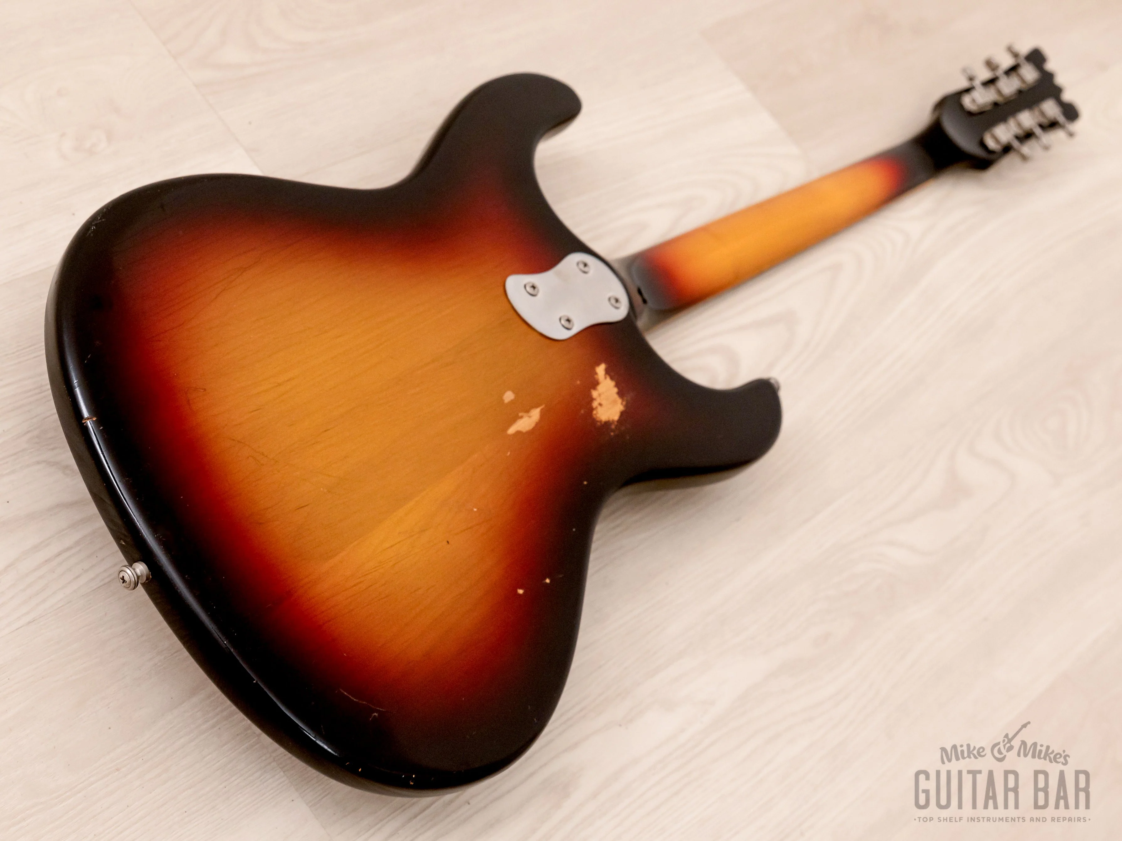1978 Mosrite Ventures Model Vintage Guitar Sunburst w/ Moseley Vibrato, Case - Image 13