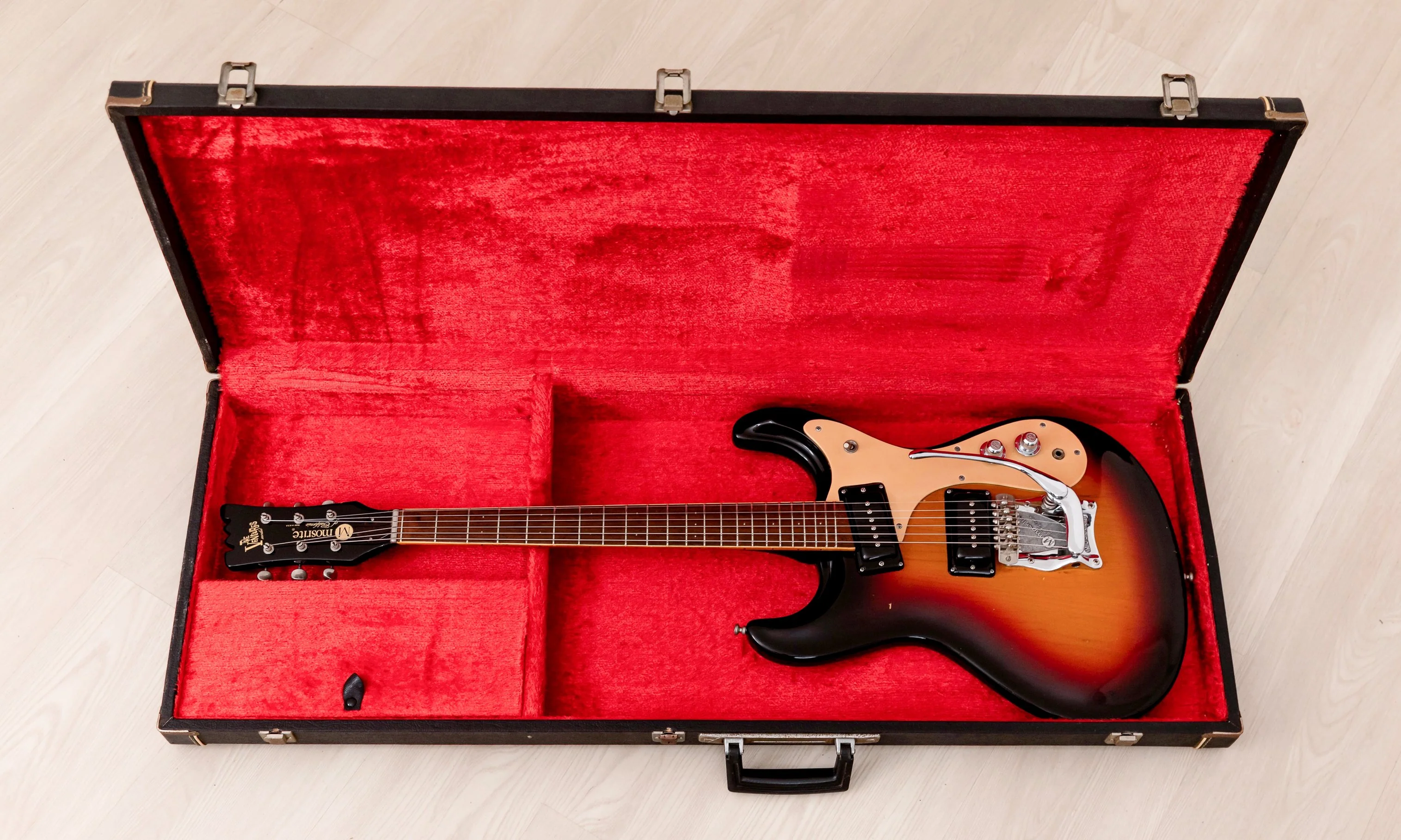 1978 Mosrite Ventures Model Vintage Guitar Sunburst w/ Moseley Vibrato, Case - Image 22