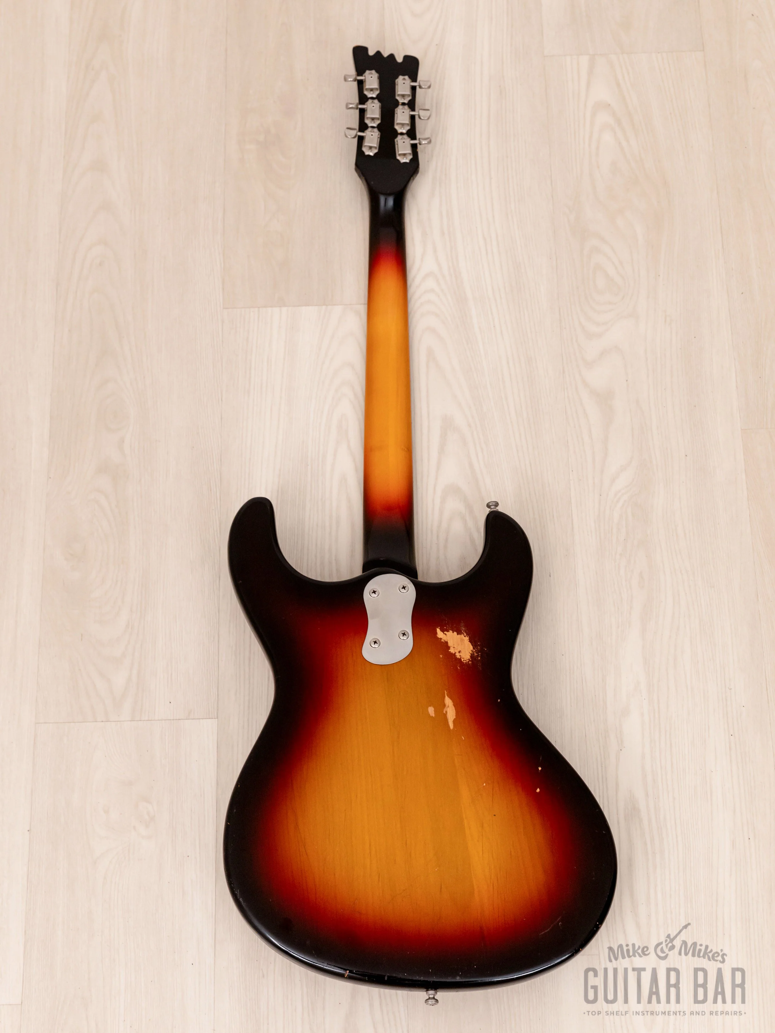 1978 Mosrite Ventures Model Vintage Guitar Sunburst w/ Moseley Vibrato, Case - Image 3