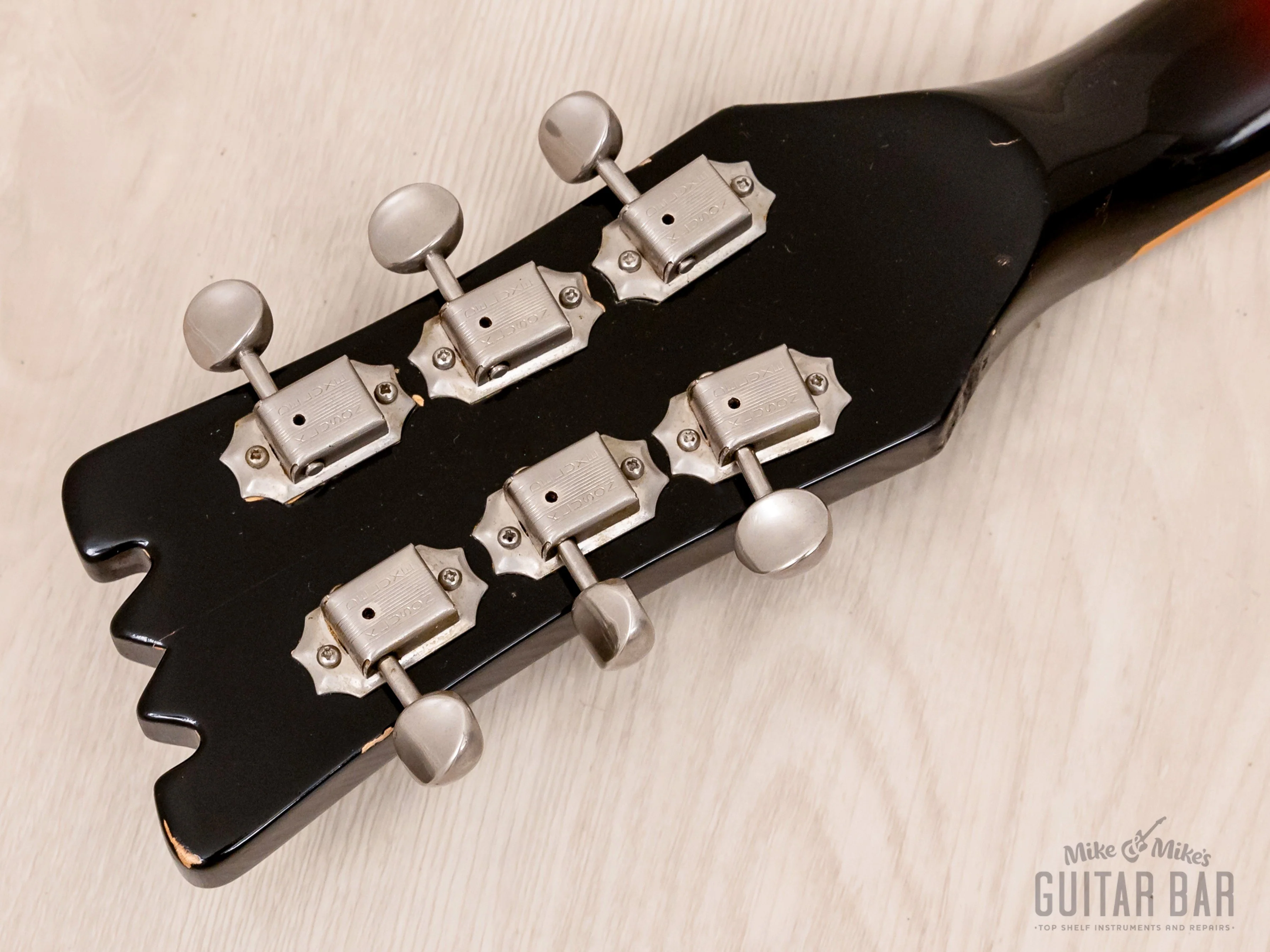 1978 Mosrite Ventures Model Vintage Guitar Sunburst w/ Moseley Vibrato, Case - Image 5