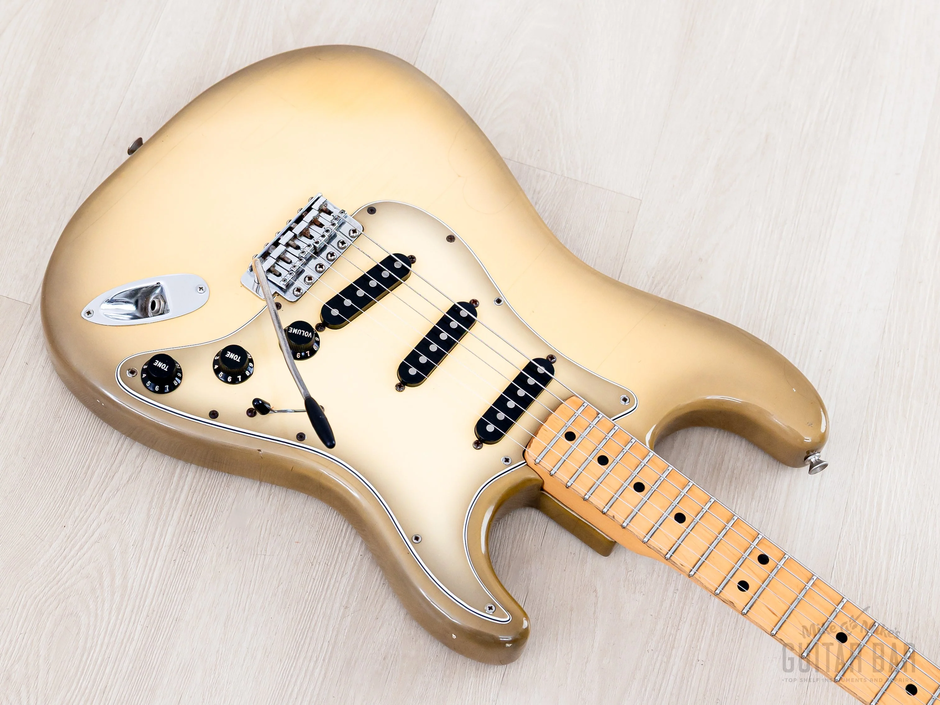 1979 Fender Stratocaster Vintage Guitar Antigua w/ Lollar Pickups + Gray Bobbins, Stainless Frets, Case - Image 9