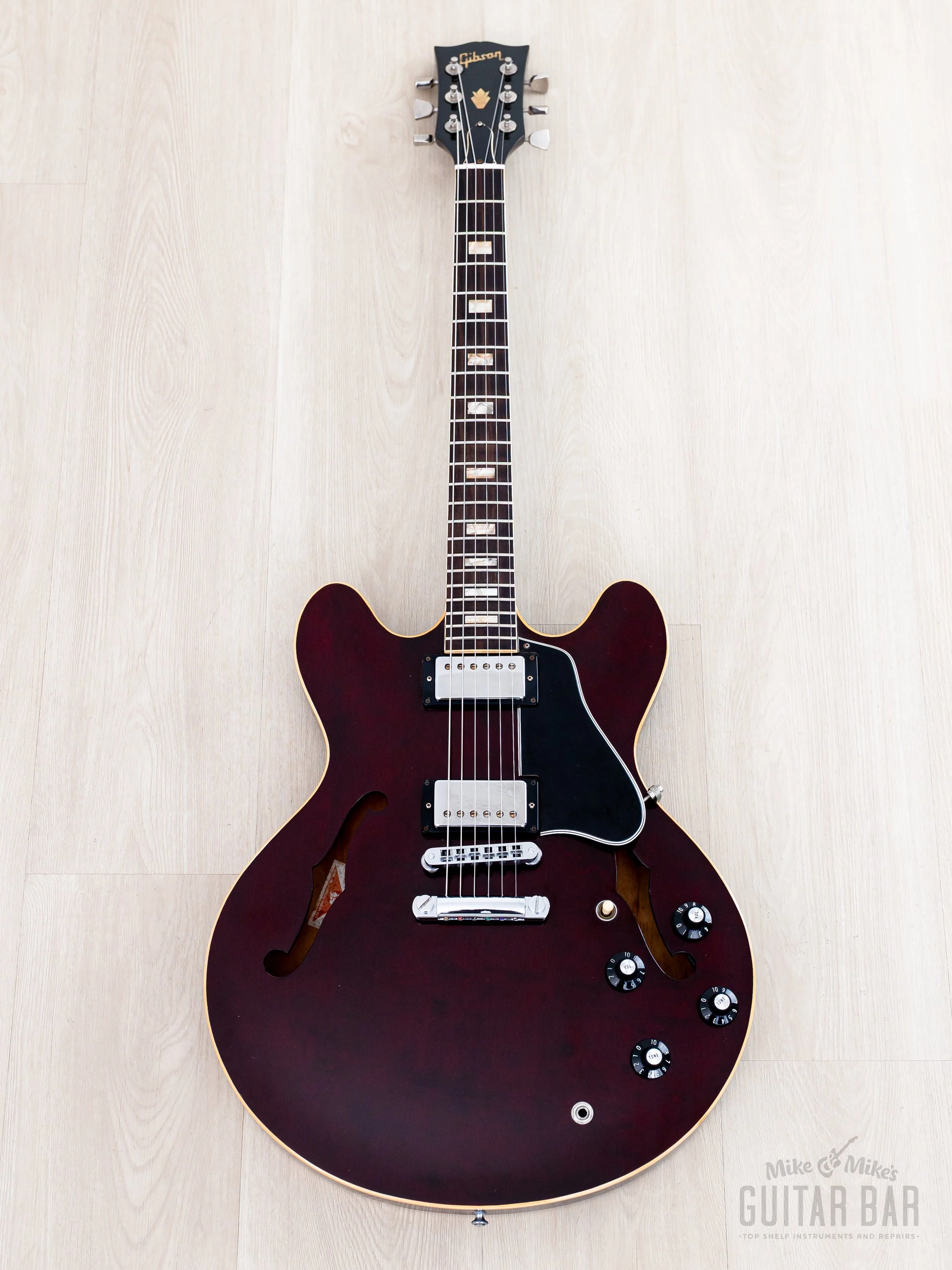 1979 Gibson ES-335 Vintage Semi-Hollow Guitar Wine Red, T-Tops & 1 11/16" Nut w/ Hangtags & Case - Image 2