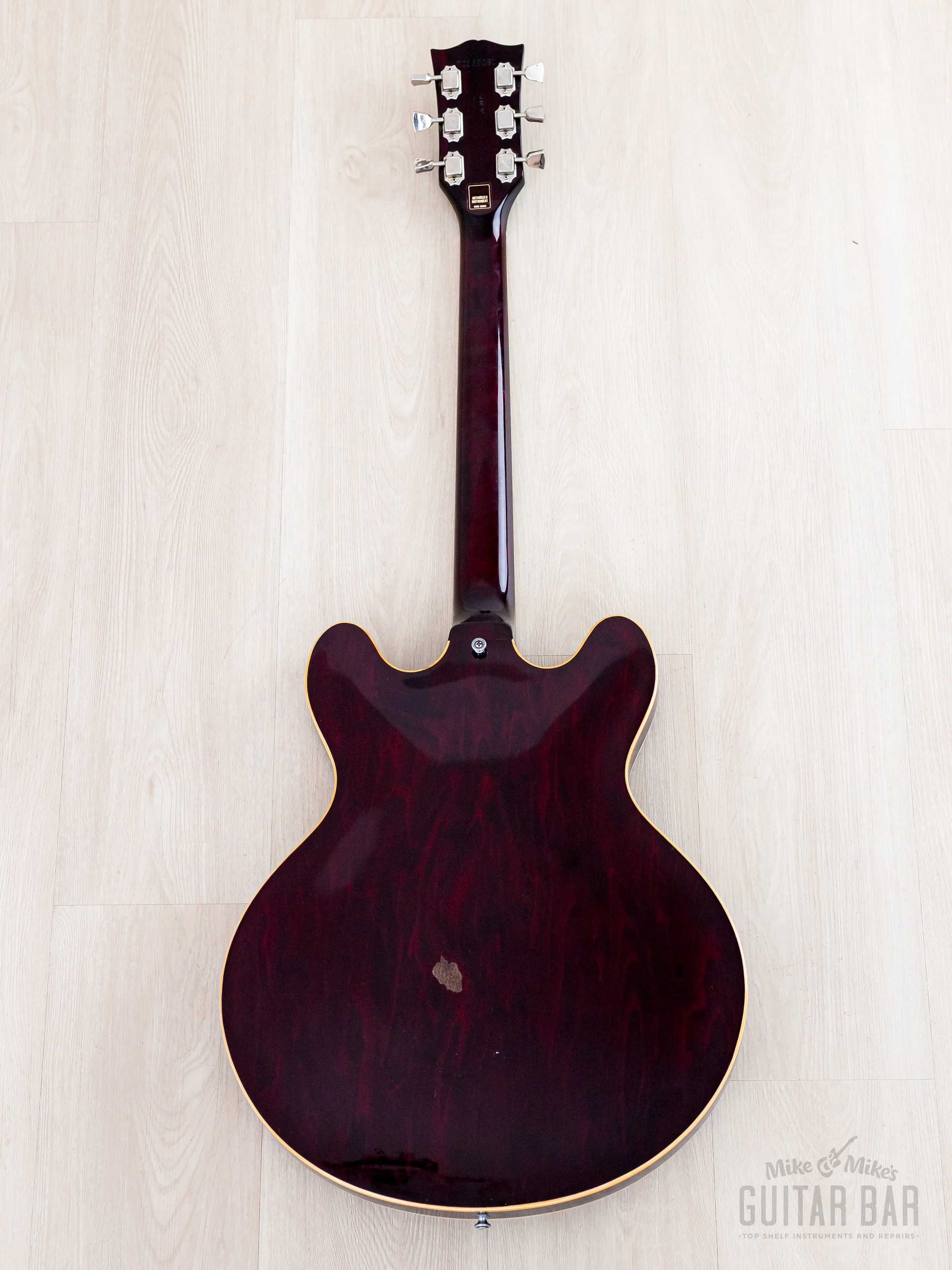 1979 Gibson ES-335 Vintage Semi-Hollow Guitar Wine Red, T-Tops & 1 11/16" Nut w/ Hangtags & Case - Image 3