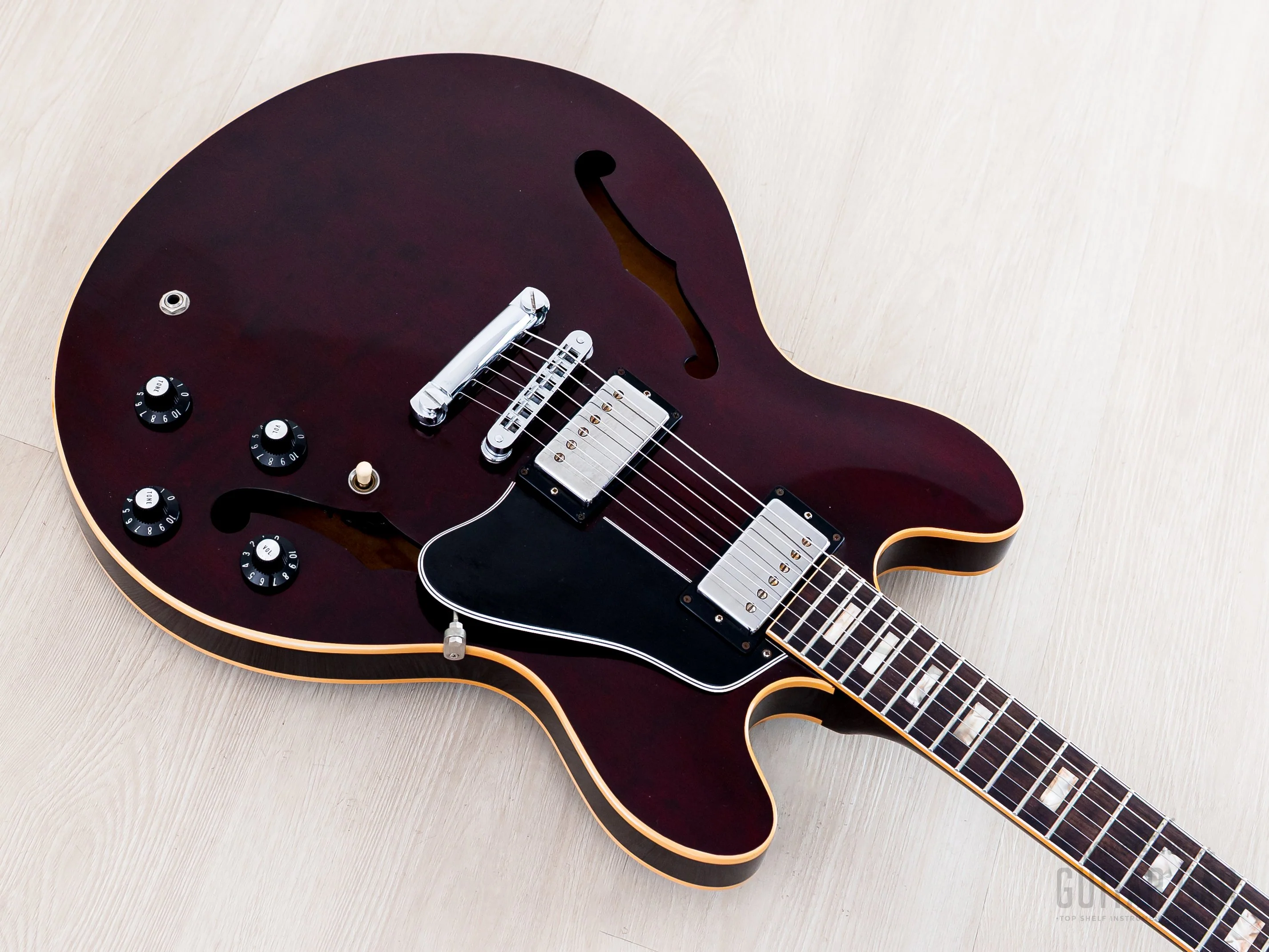 1979 Gibson ES-335 Vintage Semi-Hollow Guitar Wine Red, T-Tops & 1 11/16" Nut w/ Hangtags & Case - Image 9