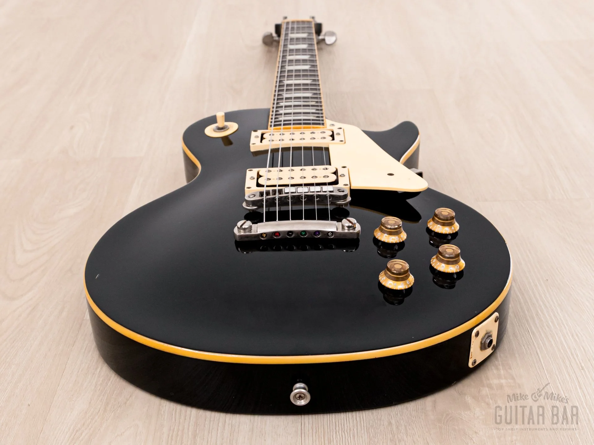 1979 Greco EG800 Standard Vintage Electric Guitar Black w/ Maxon PU-0 Humbuckers, Japan Fujigen - Image 10