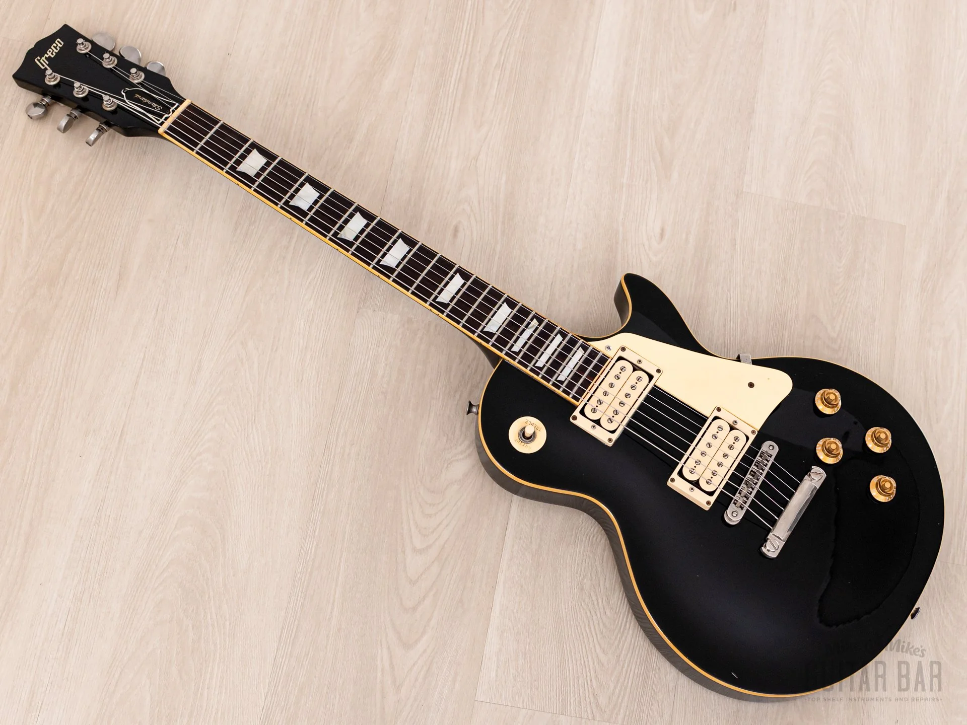 1979 Greco EG800 Standard Vintage Electric Guitar Black w/ Maxon PU-0 Humbuckers, Japan Fujigen - Image 11