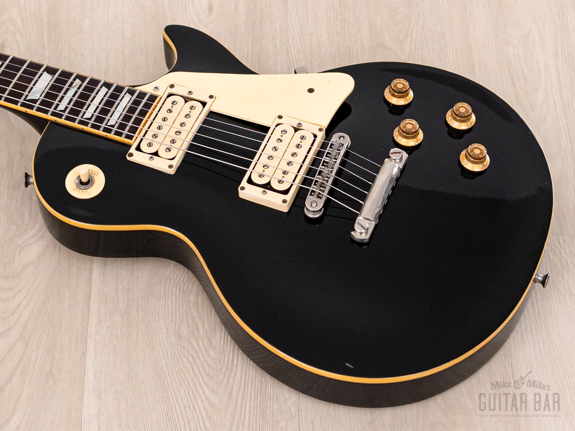 1979 Greco EG800 Standard Vintage Electric Guitar Black w/ Maxon PU-0 Humbuckers, Japan Fujigen - Image 9