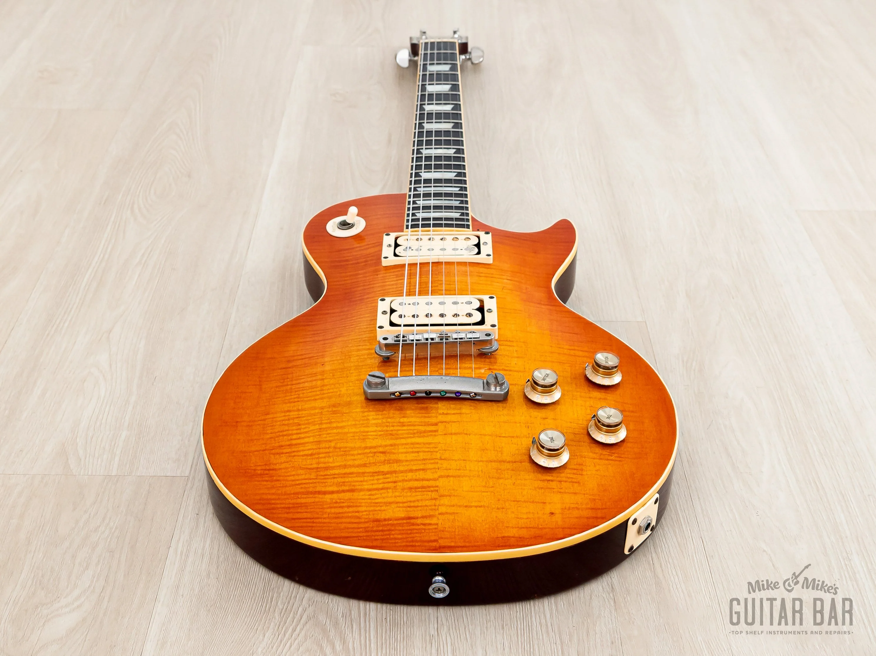 1979 Greco EG850 Limited Edition Flame Top Burst Cherry Sunburst w/ Ebony Board, Maxon PU-2s & Case, Japan Fujigen - Image 10