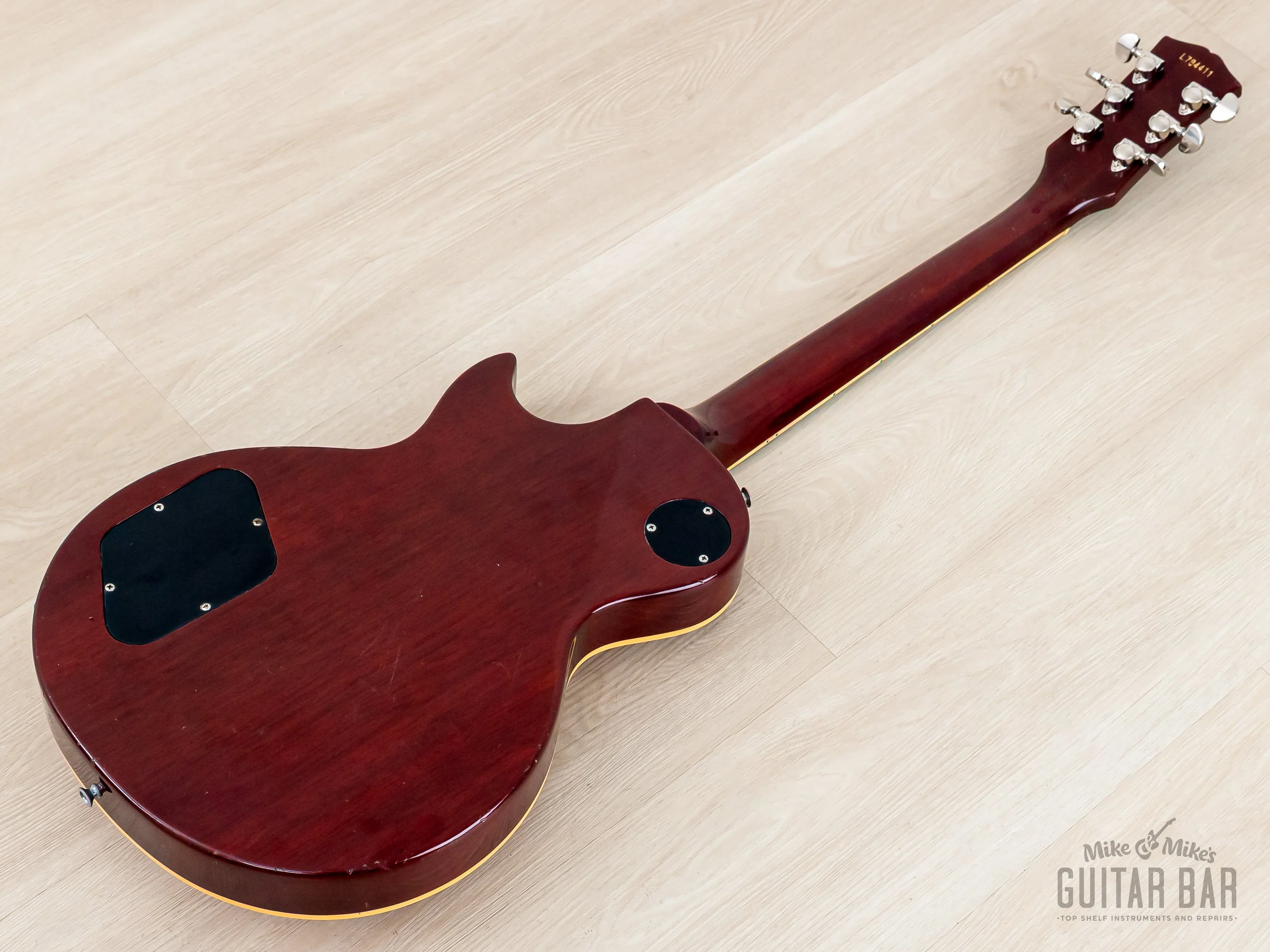 1979 Greco EG850 Limited Edition Flame Top Burst Cherry Sunburst w/ Ebony Board, Maxon PU-2s & Case, Japan Fujigen - Image 13