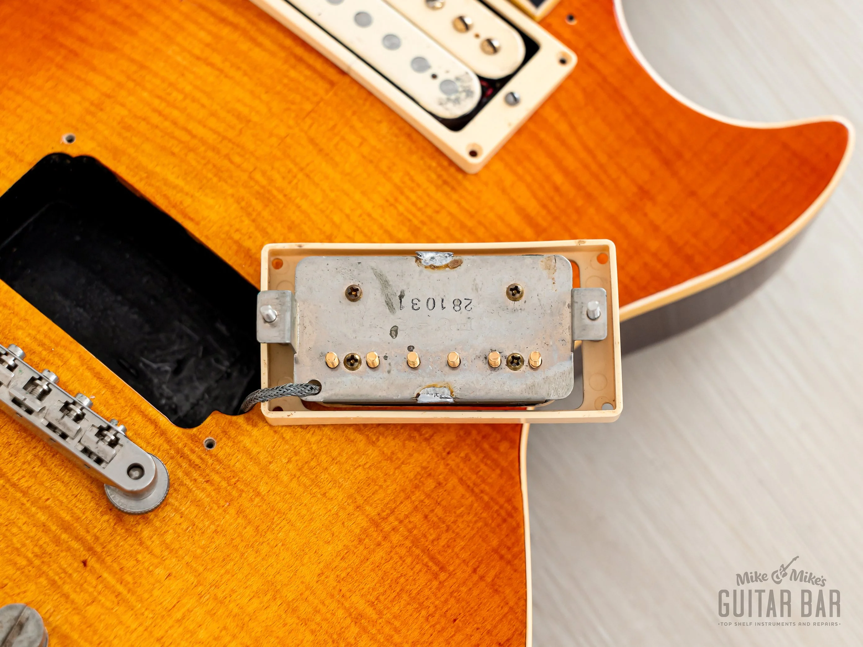 1979 Greco EG850 Limited Edition Flame Top Burst Cherry Sunburst w/ Ebony Board, Maxon PU-2s & Case, Japan Fujigen - Image 19