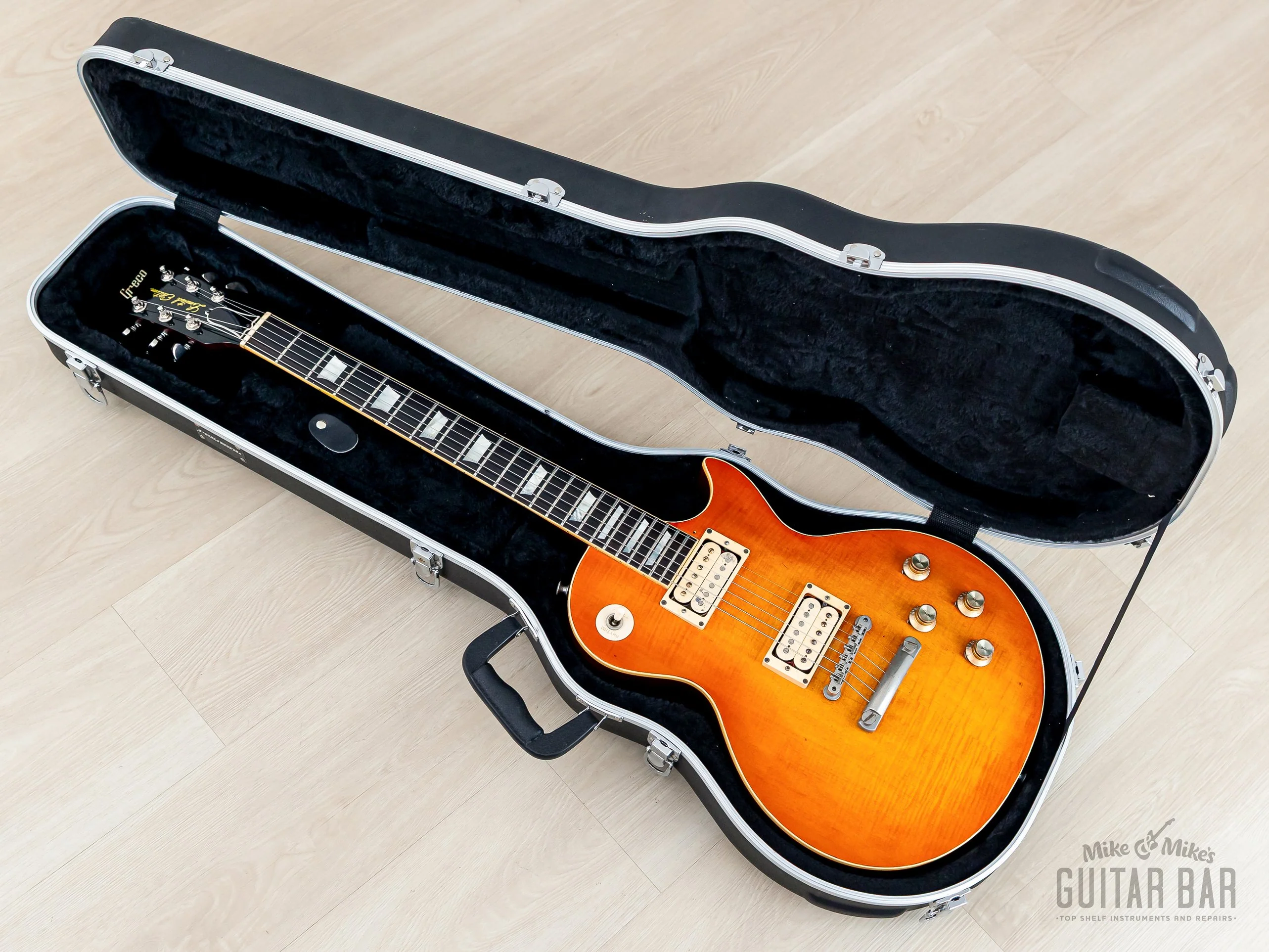 1979 Greco EG850 Limited Edition Flame Top Burst Cherry Sunburst w/ Ebony Board, Maxon PU-2s & Case, Japan Fujigen - Image 20