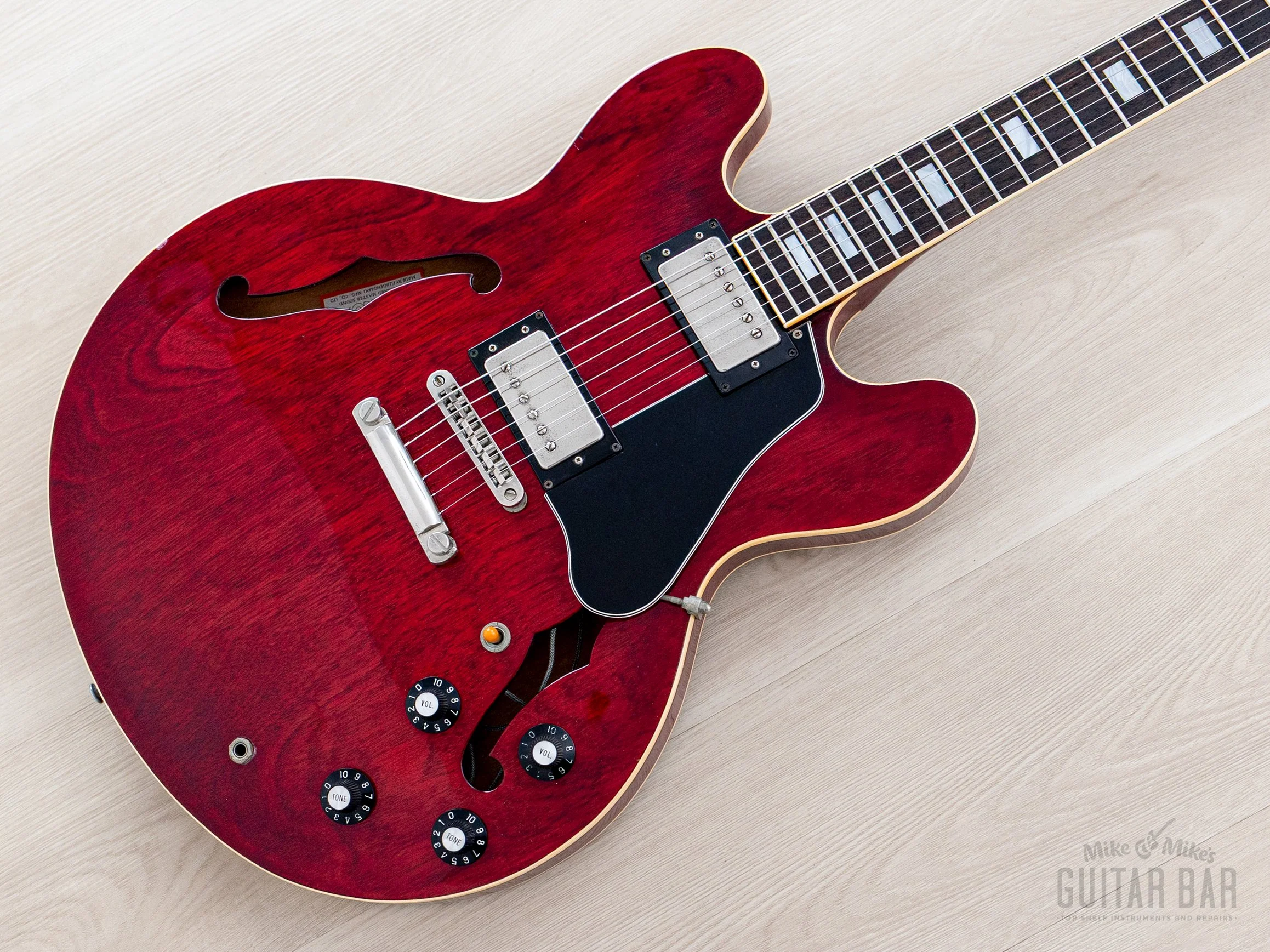 1979 Greco SA-550 Vintage ES Guitar Cherry, Near-Mint w/ Maxon U-1000 & Case, Japan Fujigen