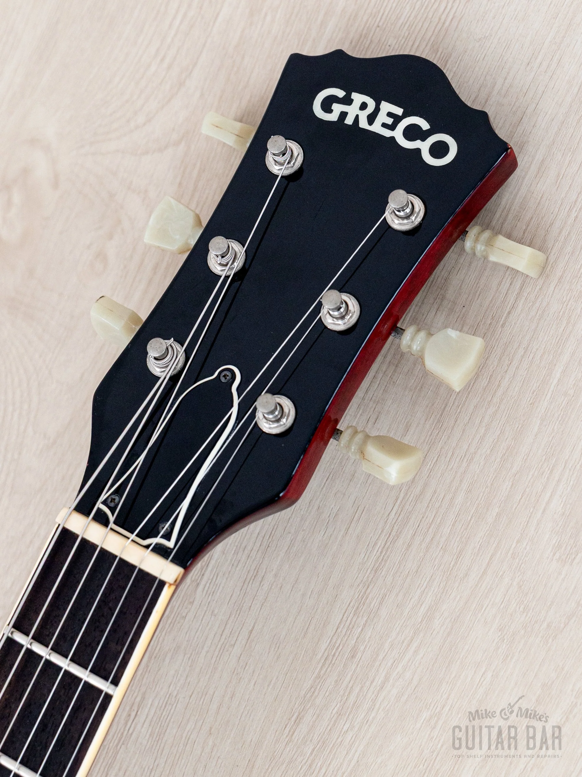 1979 Greco SA-550 Vintage ES Guitar Cherry, Near-Mint w/ Maxon U-1000 & Case, Japan Fujigen - Image 4