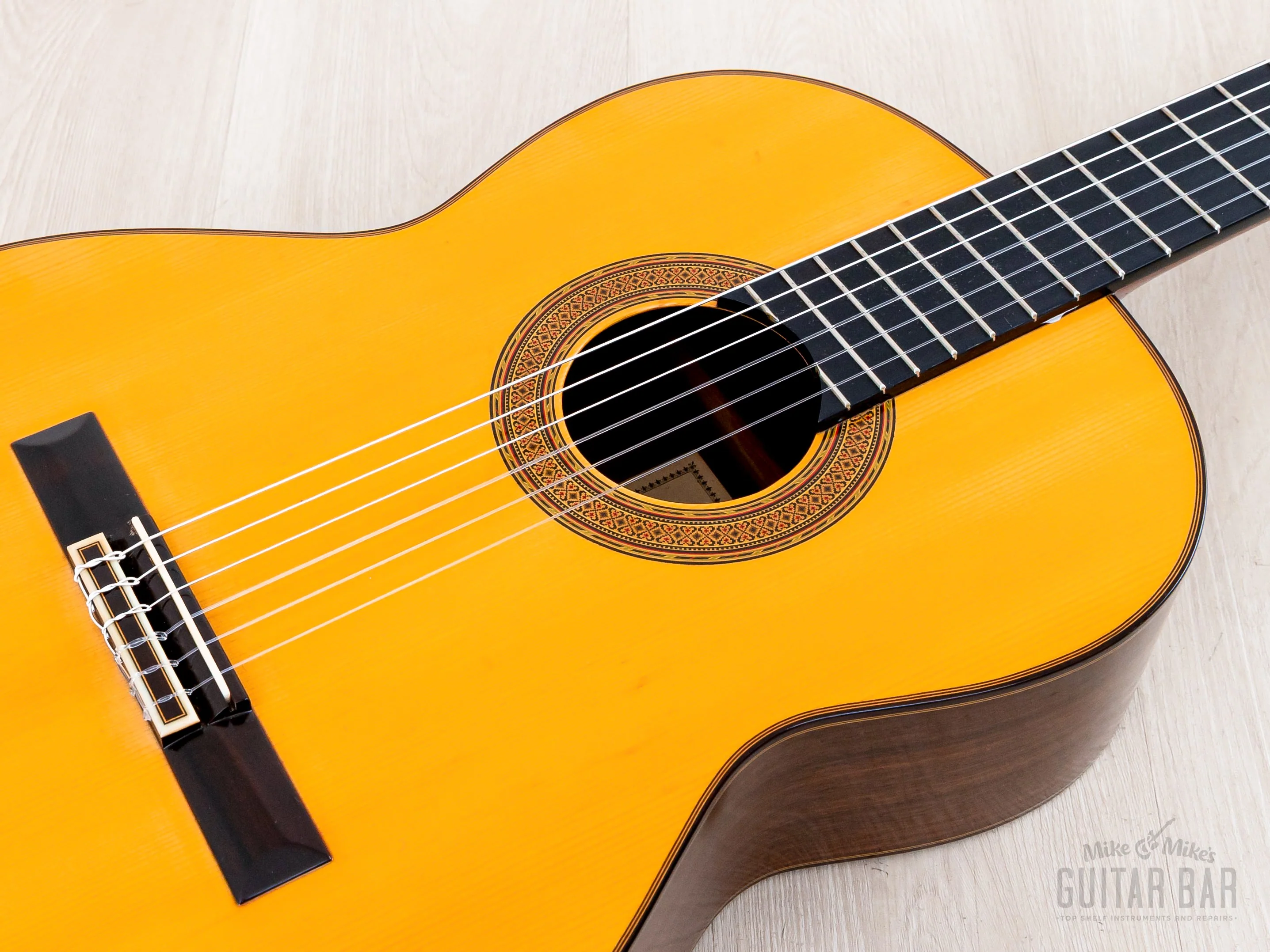 1979 Hakusui Imai C10 Vintage Classical Guitar, Spruce + Rosewood w/ Case - Image 7