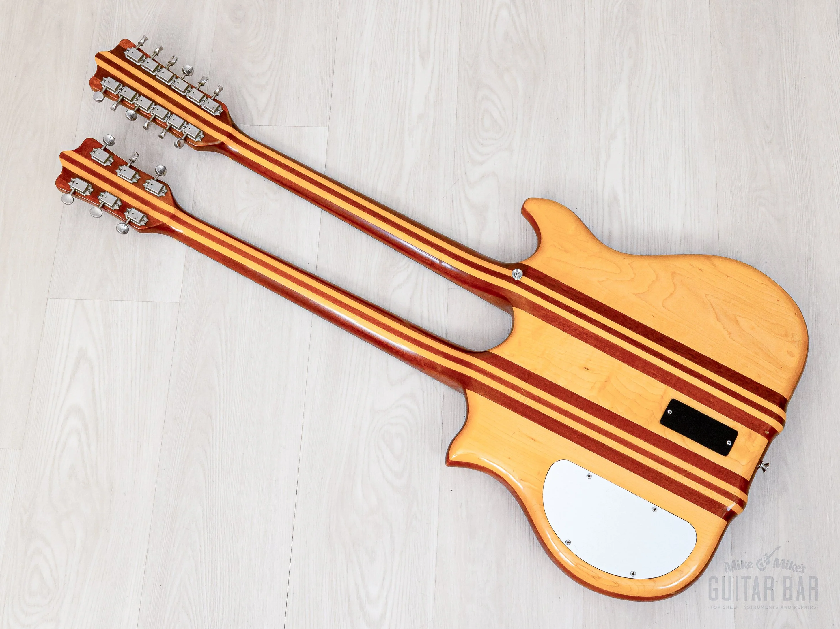 1979 Kawai F-1 Double Neck Vintage Guitar Natural, Neck Through w/ Case - Image 12