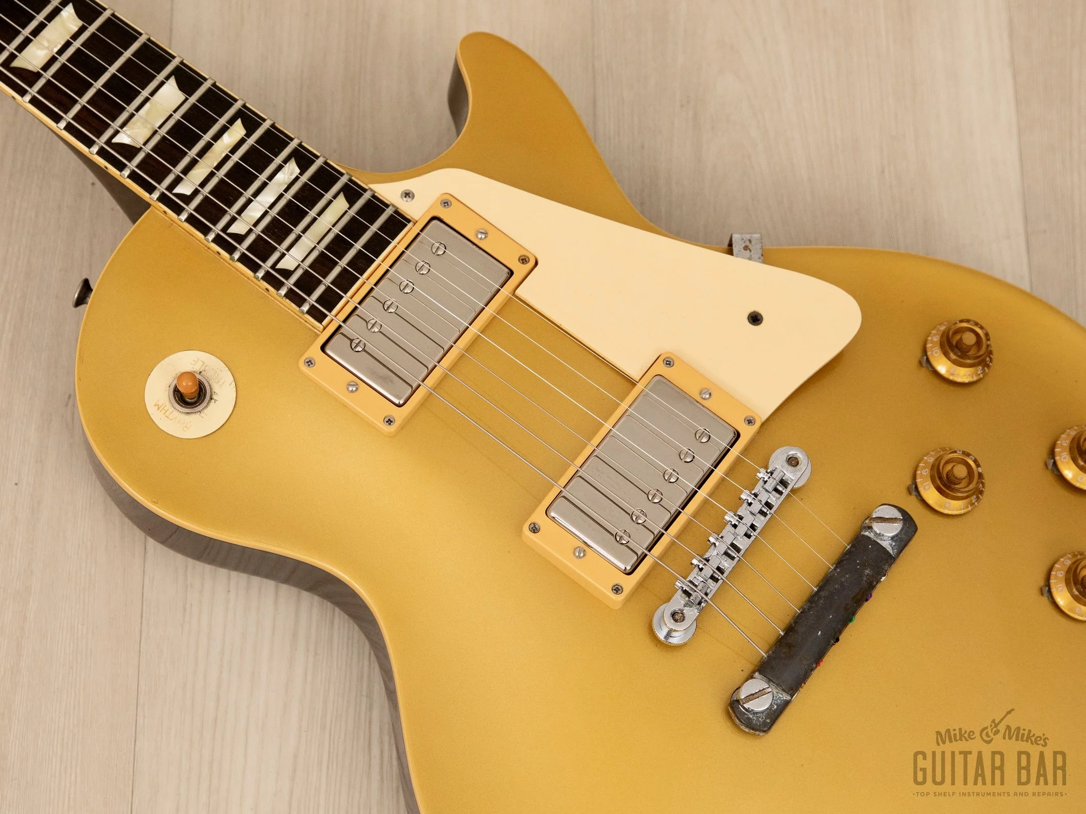 1979 Tokai Les Paul Reborn LS-50 Goldtop Darkback Vintage Guitar w/ Gibson 61 PAFs, Case - Image 7