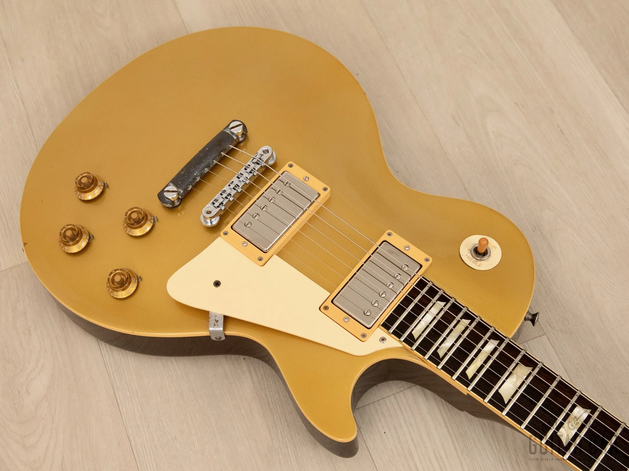 1979 Tokai Les Paul Reborn LS-50 Goldtop Darkback Vintage Guitar w/ Gibson 61 PAFs, Case - Image 8