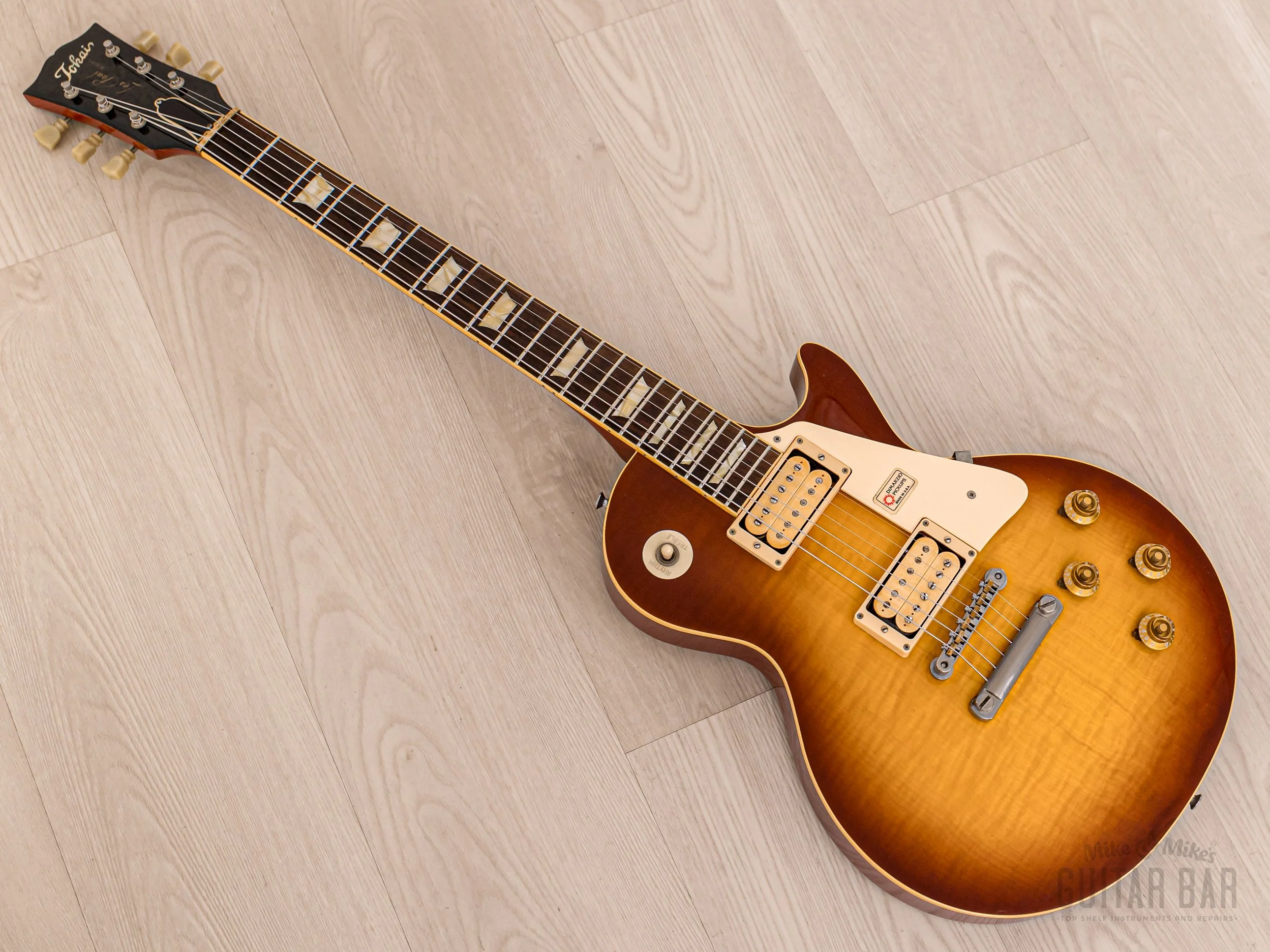 1979 Tokai Les Paul Reborn “Love Rock” LS-120 OS Flame Top Sunburst Lacquer w/ DiMarzio PAFs, Case - Image 11