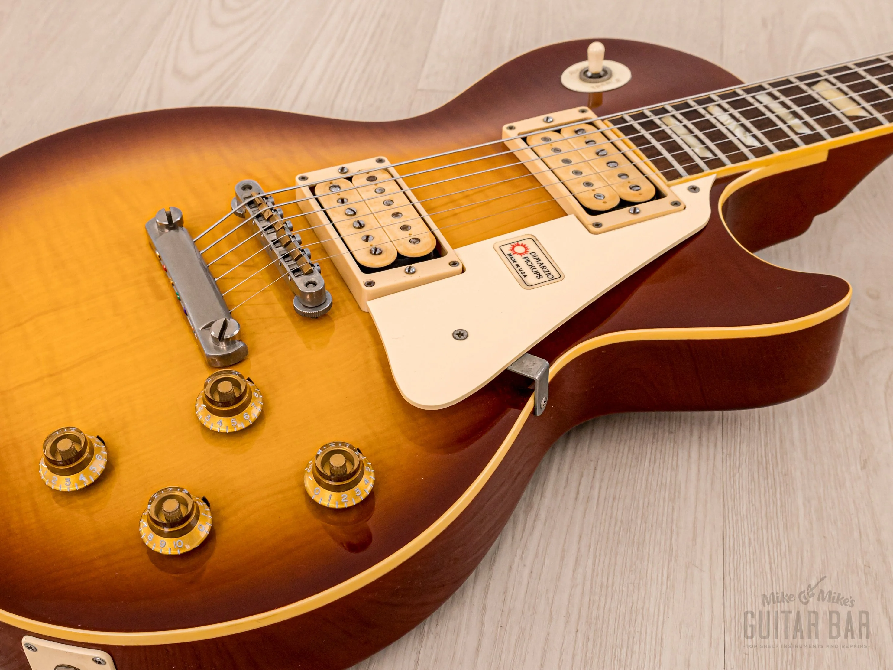 1979 Tokai Les Paul Reborn “Love Rock” LS-120 OS Flame Top Sunburst Lacquer w/ DiMarzio PAFs, Case - Image 6