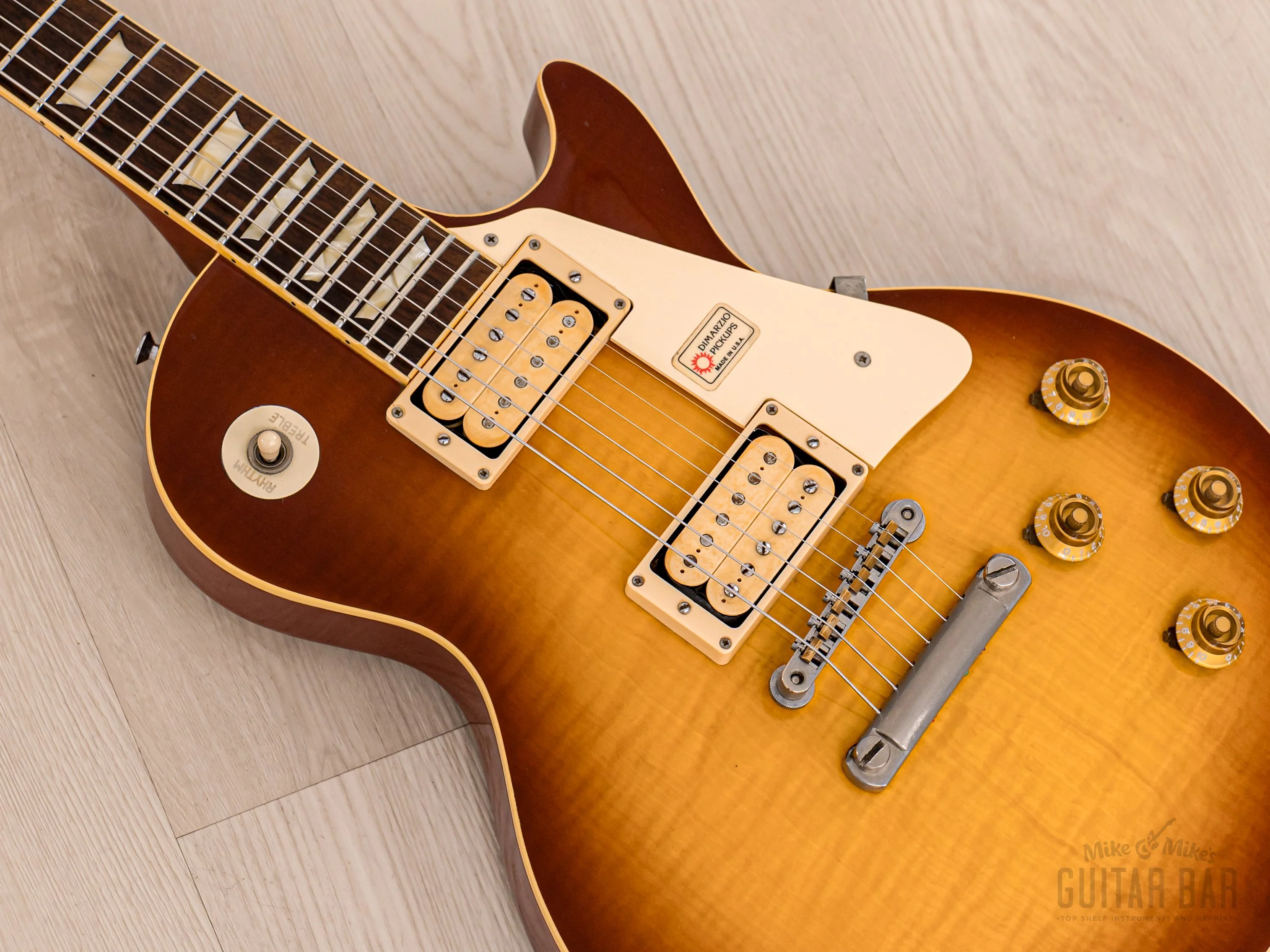 1979 Tokai Les Paul Reborn “Love Rock” LS-120 OS Flame Top Sunburst Lacquer w/ DiMarzio PAFs, Case - Image 7