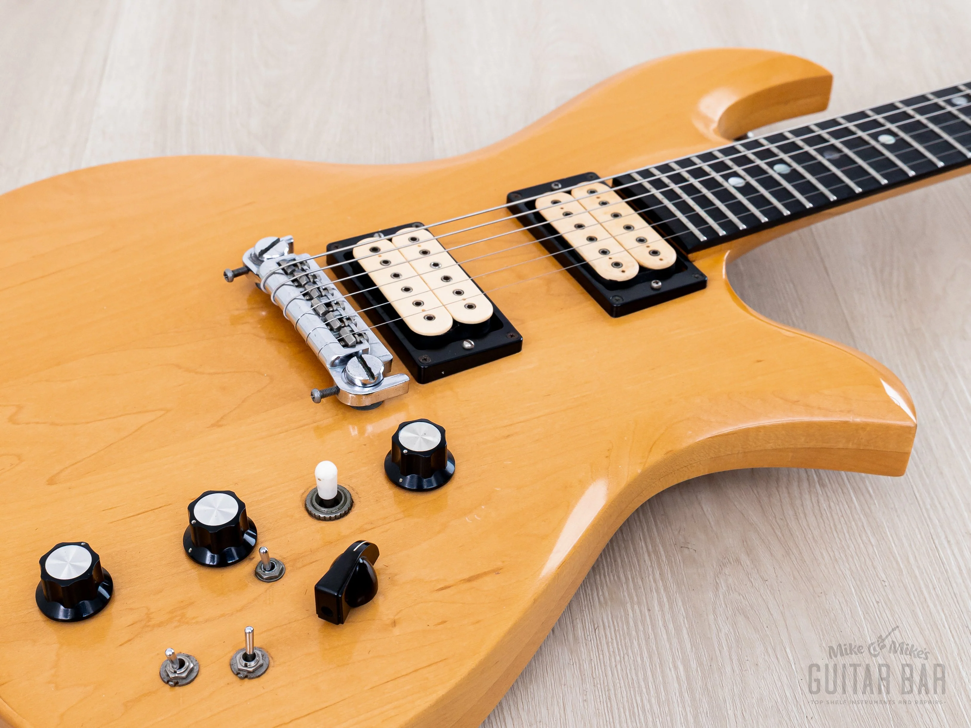 1980 Aria Pro II EG-1400 Eagle Vintage Neck Through Guitar, Near-Mint w/ DiMarzio & Case, Japan - Image 7