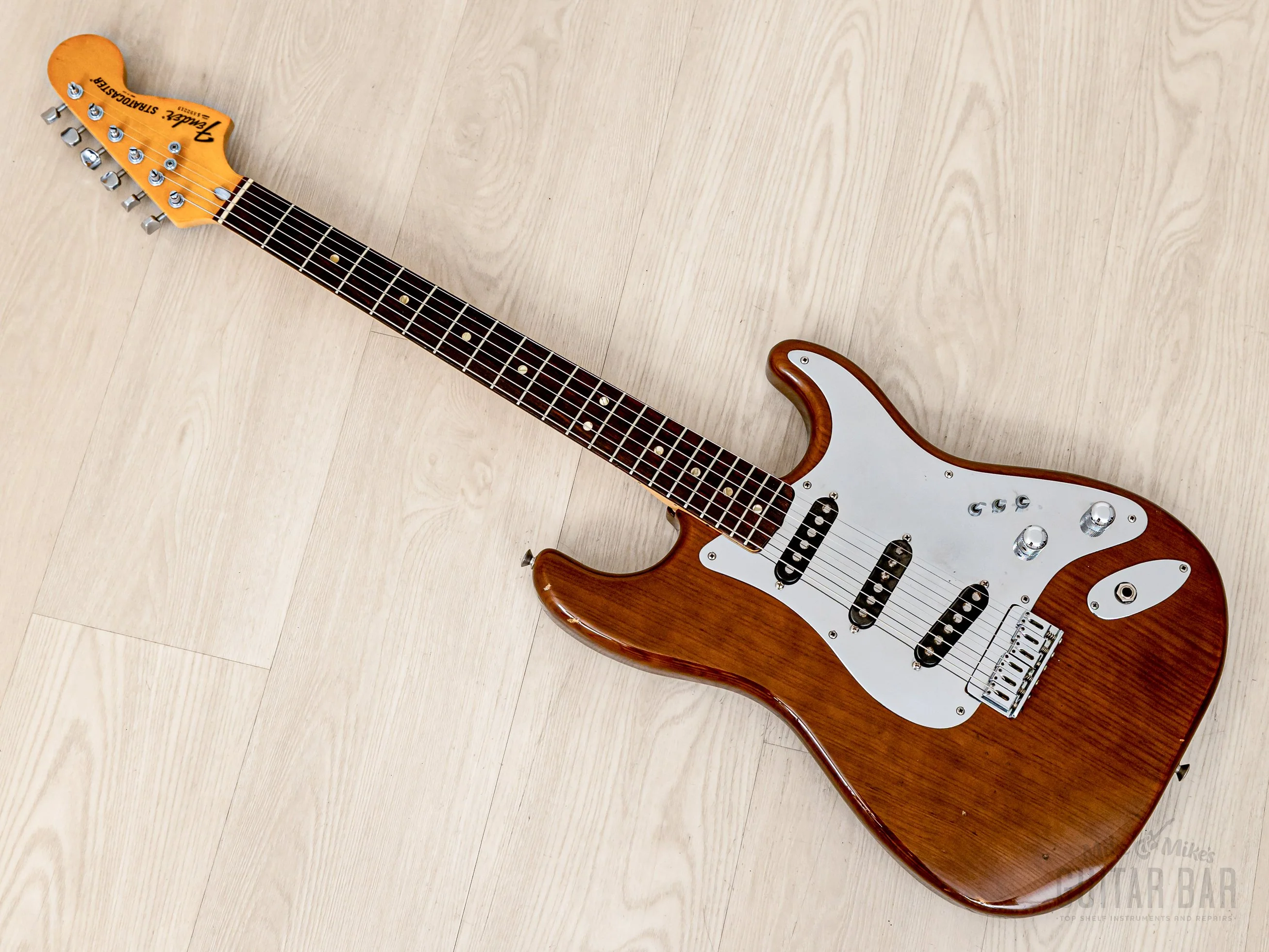 1980 Fender Stratocaster Hardtail Vintage Guitar Mocha, Schecter Dream Machine Mods w/ F500T Pickups, Case - Image 12