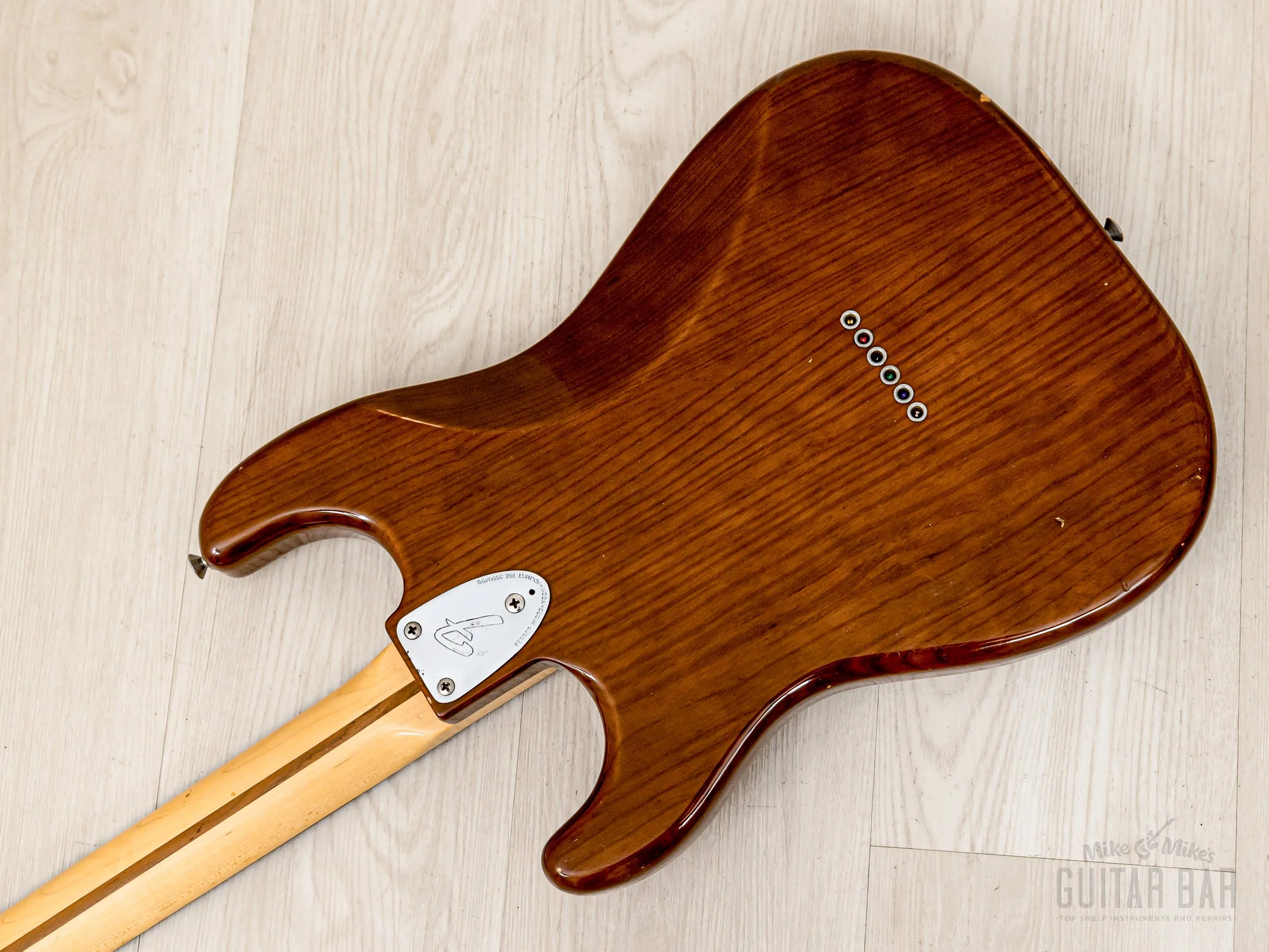1980 Fender Stratocaster Hardtail Vintage Guitar Mocha, Schecter Dream Machine Mods w/ F500T Pickups, Case - Image 15
