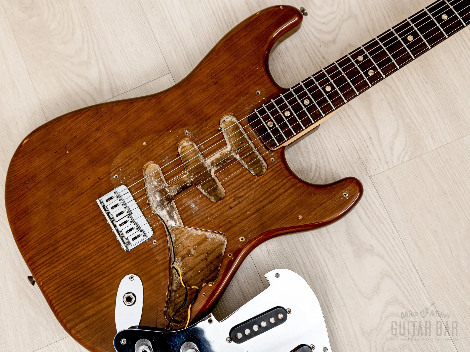 1980 Fender Stratocaster Hardtail Vintage Guitar Mocha, Schecter Dream Machine Mods w/ F500T Pickups, Case - Image 22
