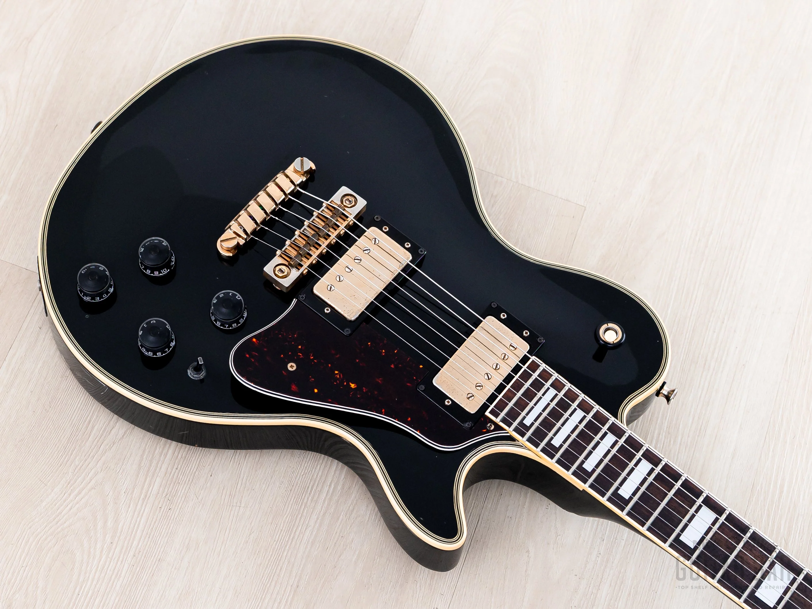 1980 Ibanez PF350 Vintage Guitar Black, 100% Original w/ Case - Image 8