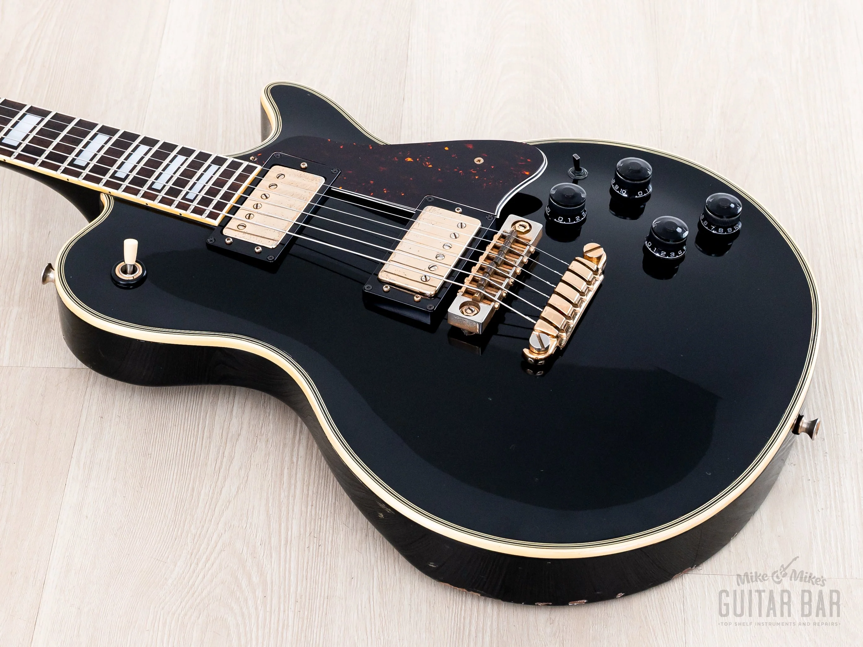 1980 Ibanez PF350 Vintage Guitar Black, 100% Original w/ Case - Image 9