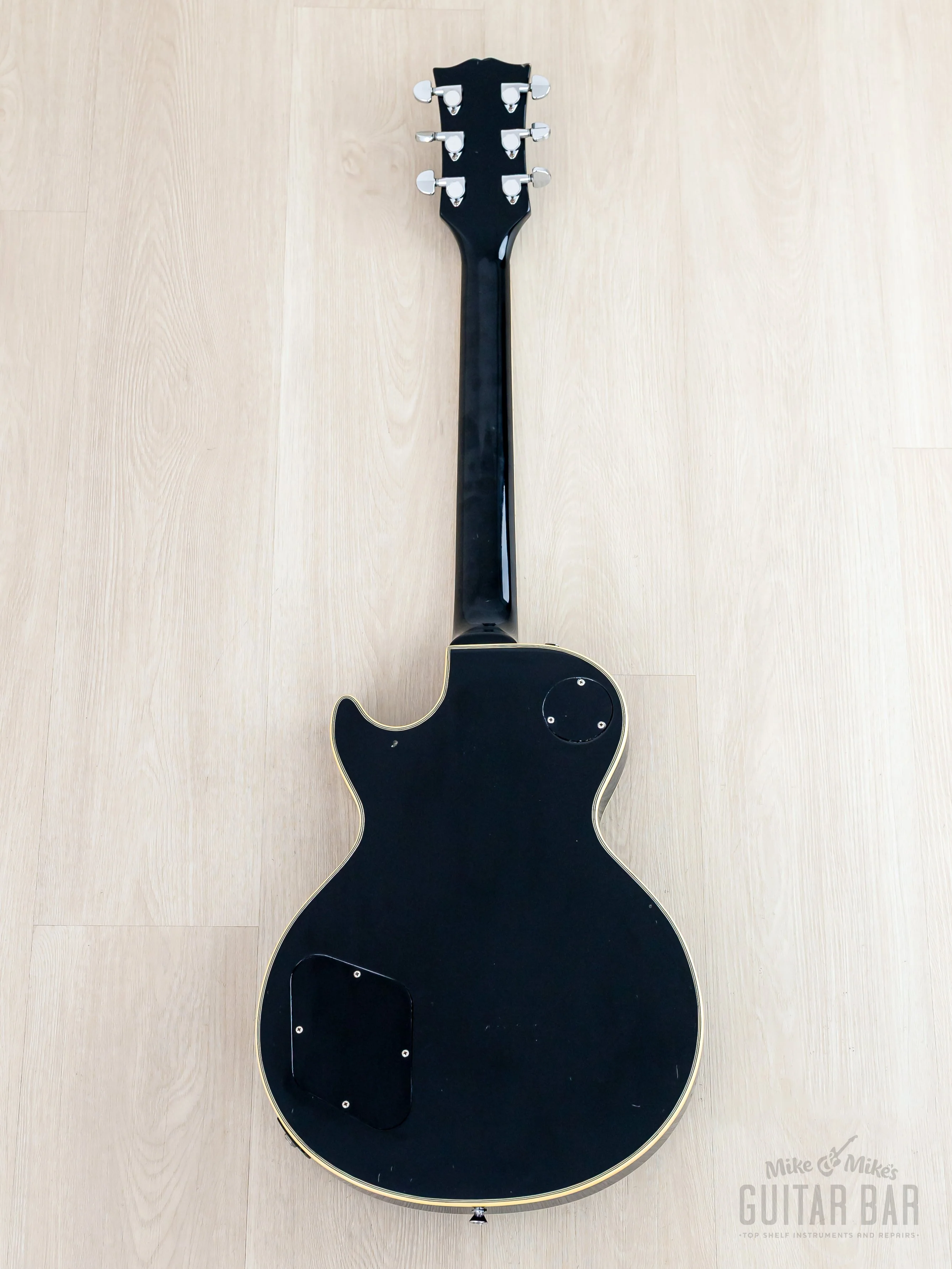 1980s Burny John Sykes LC-70JS Black Beauty Custom Vintage Guitar w/ Mono Case, Fernandes Japan - Image 3
