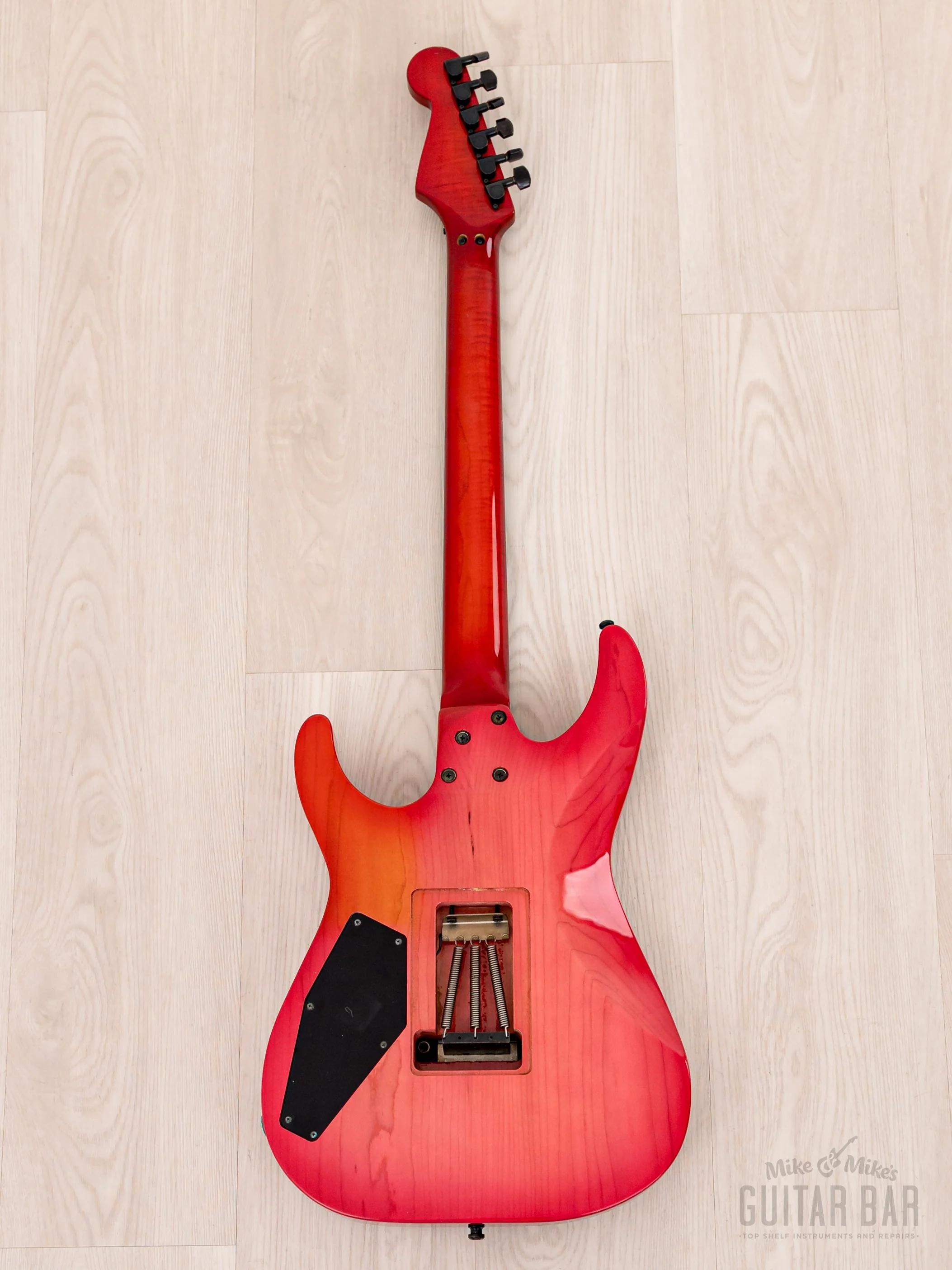 1980s ESP Custom Shop Vintage Superstrat “T. Shibahara” Pink Sunburst w/ Floyd Rose, Dimarzio & Case - Image 3